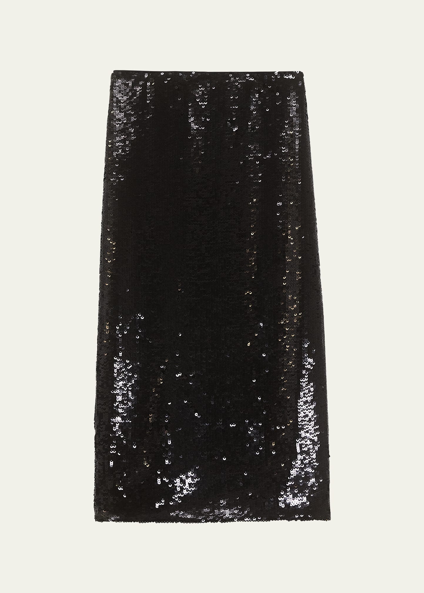 Theory Sequin High-slit Midi Pencil Skirt In Black
