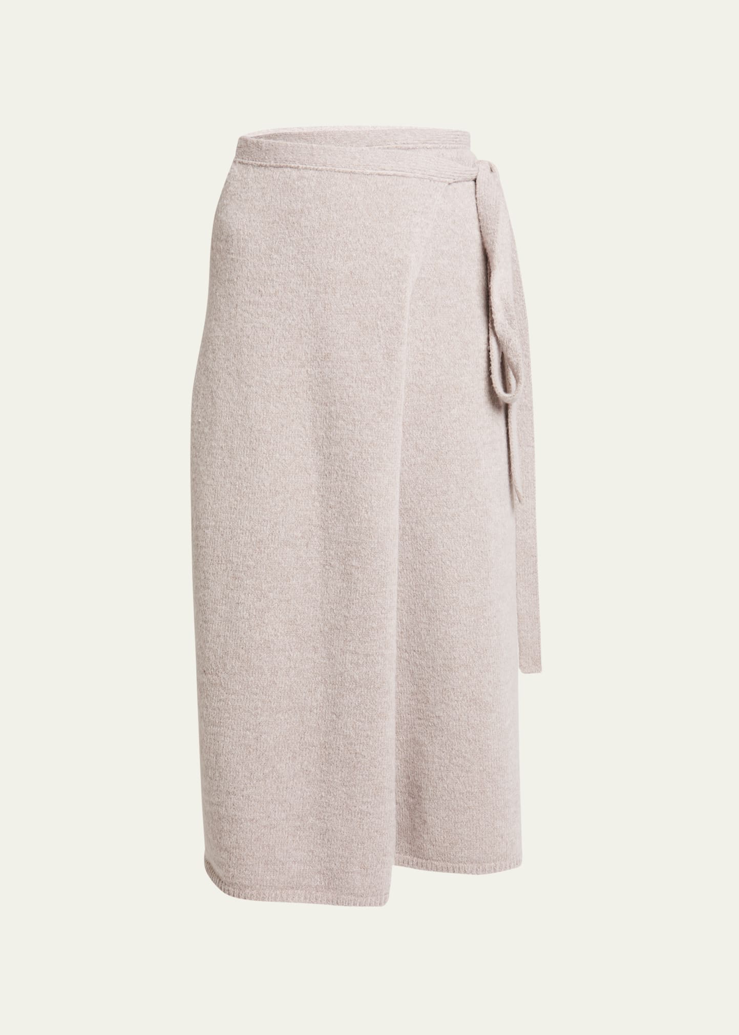 Proenza Schouler White Label Zadie Wool-blend Midi Wrap Skirt In Fig