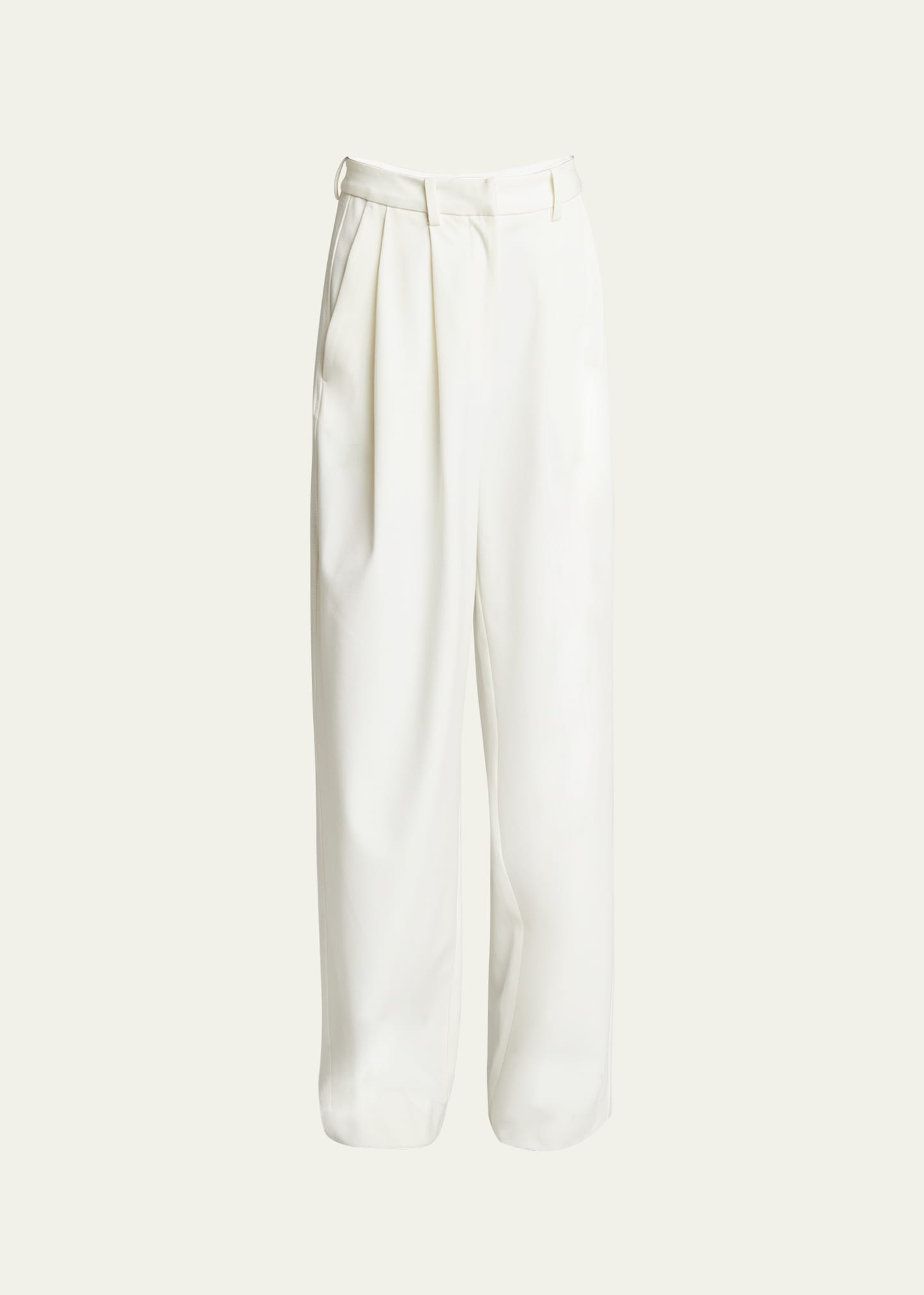 Proenza Schouler White Label Eleanor Pleated Wide-leg Pants In Bone