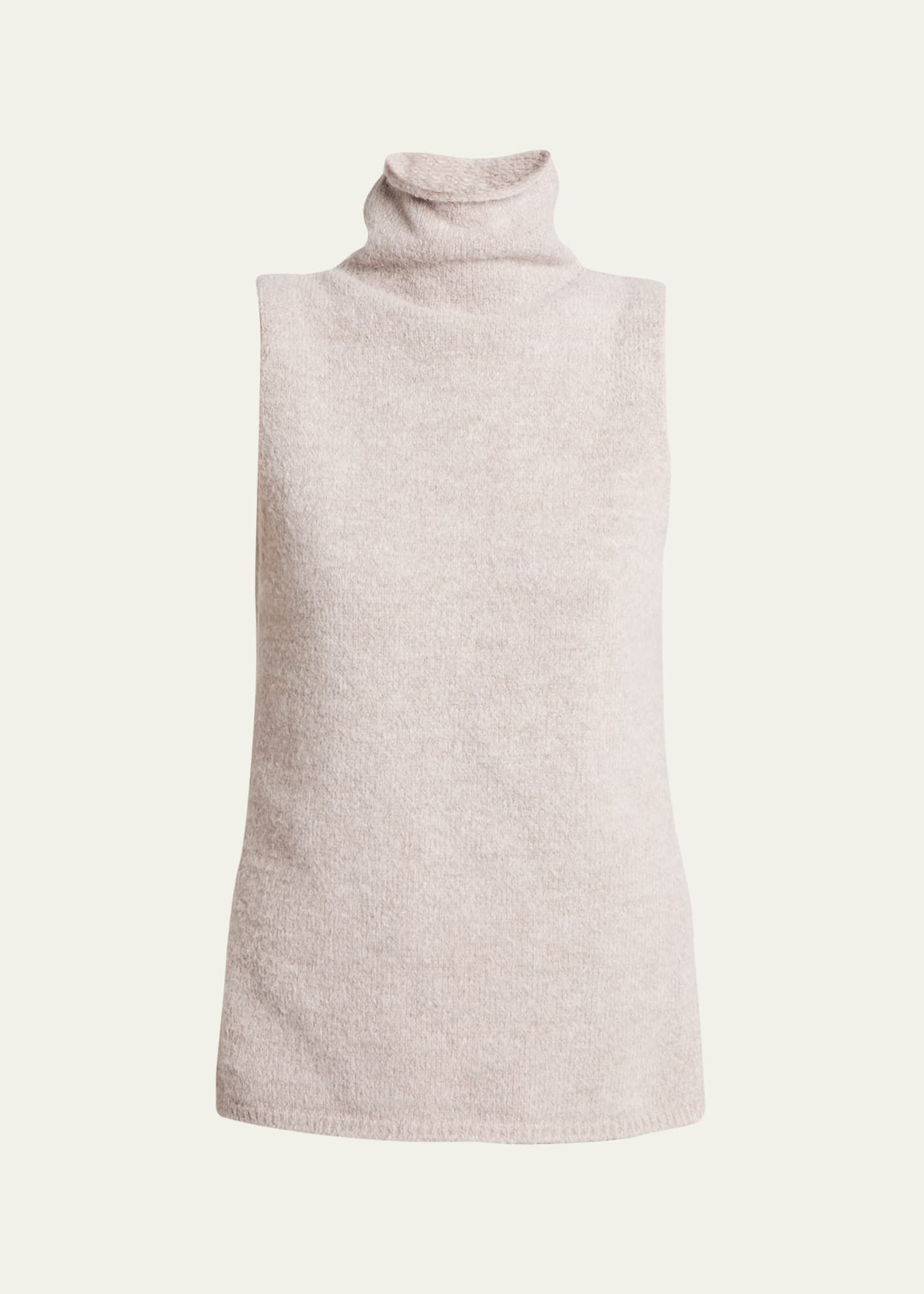 Proenza Schouler White Label Lily Sleeveless Turtleneck Sweater In Fig