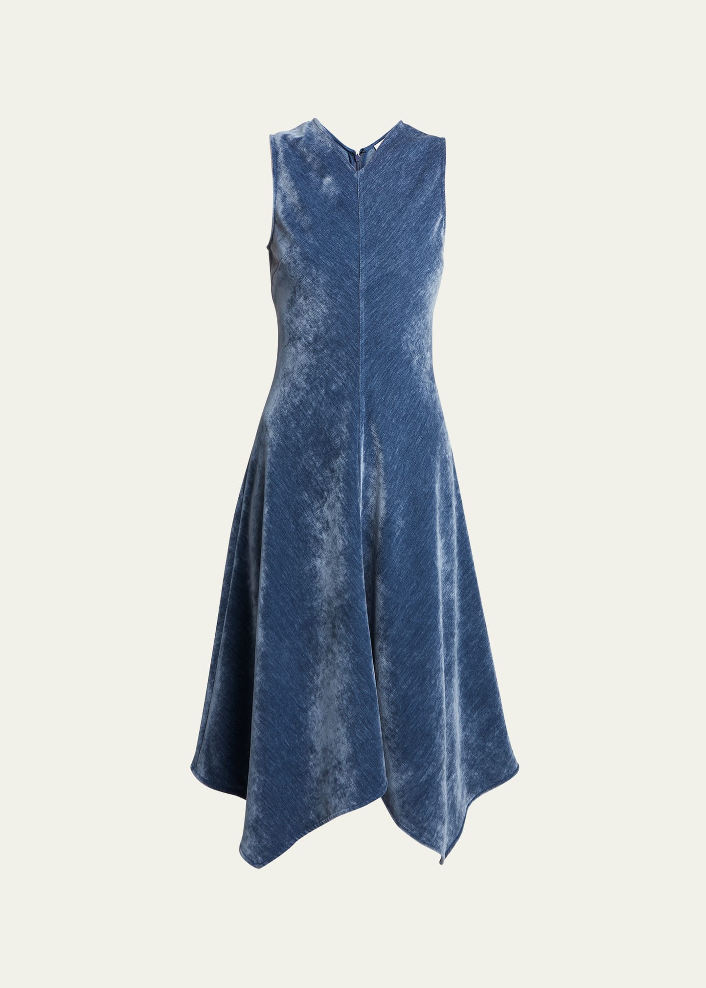 Proenza Schouler White Label Layla Sleeveless Chenille Midi Dress In Steel Blue