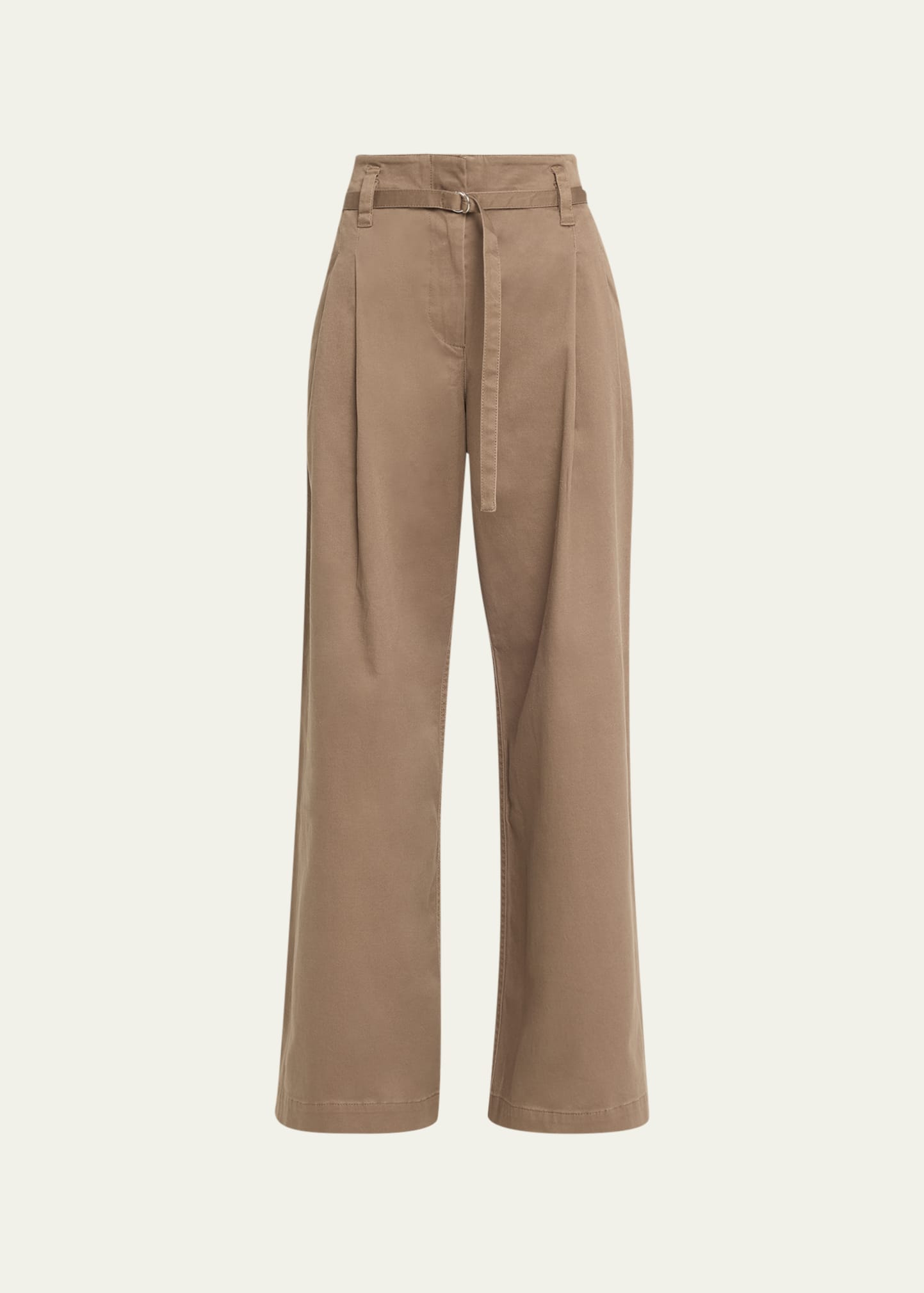 Proenza Schouler White Label Raver Belted Wide-leg Pants In Coffee