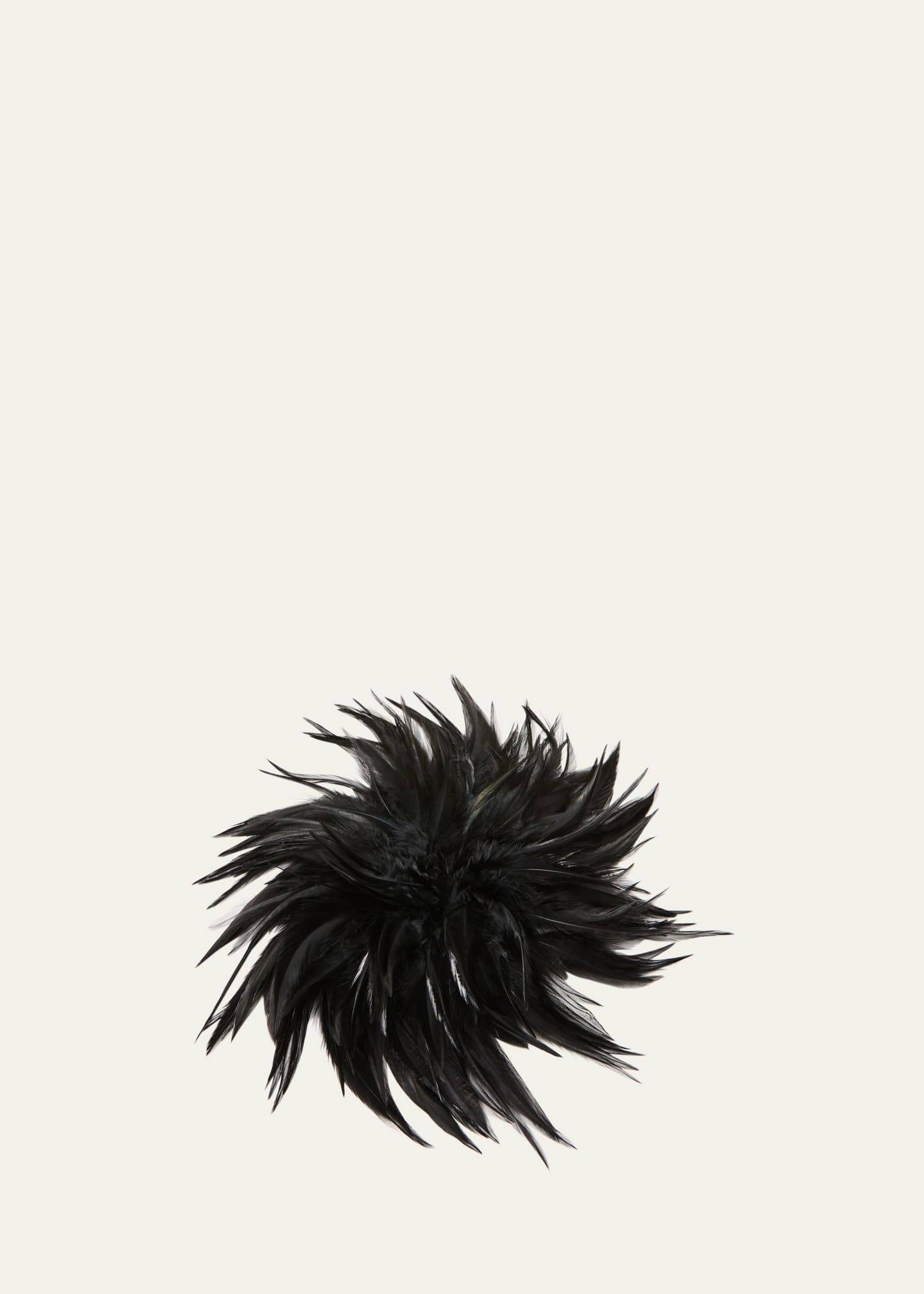 Natasha Accessories Limited Dyed Feather Hair Clip In Black