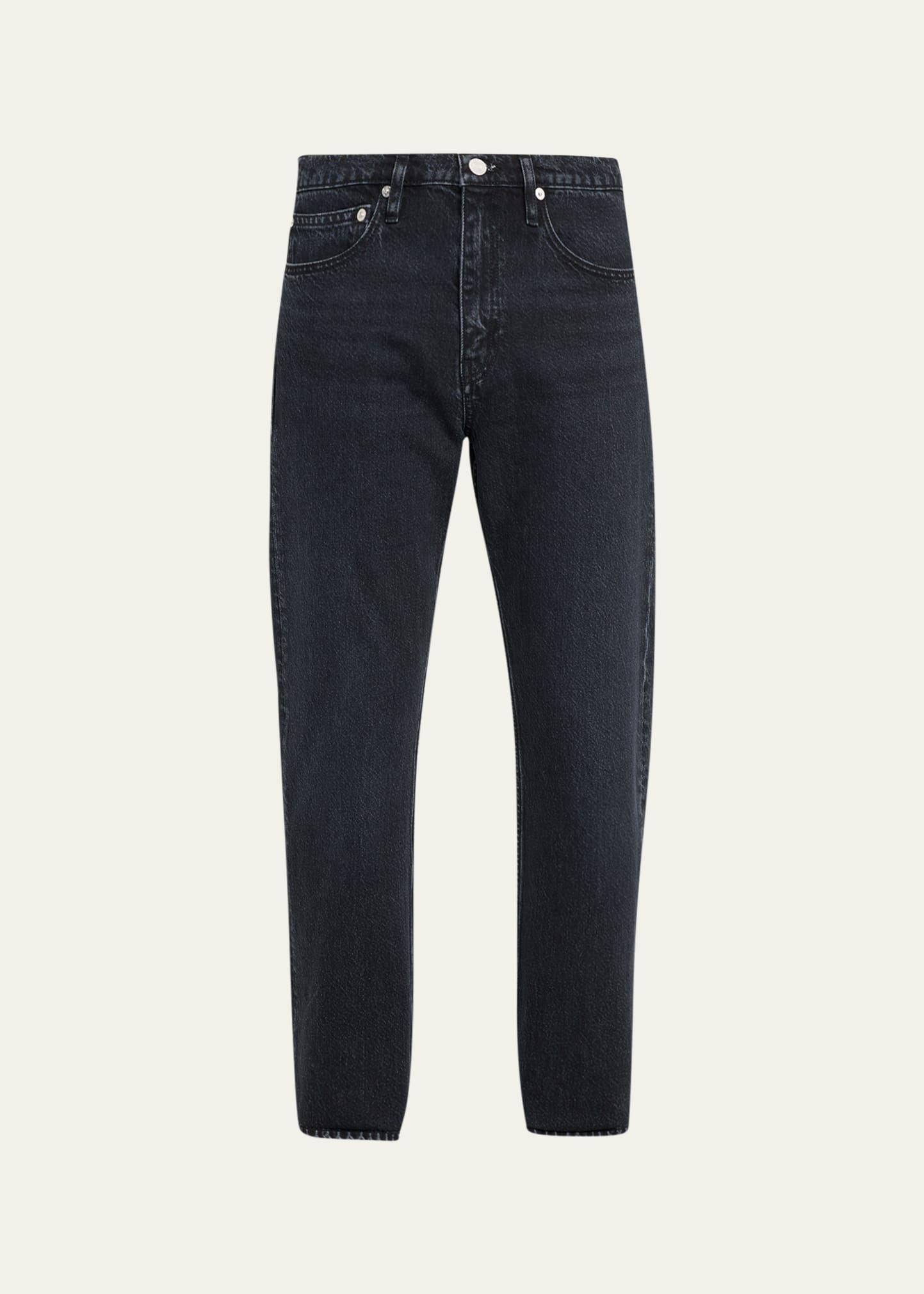 Frame Men's Straight-leg Washed Denim Jeans In Inkwell