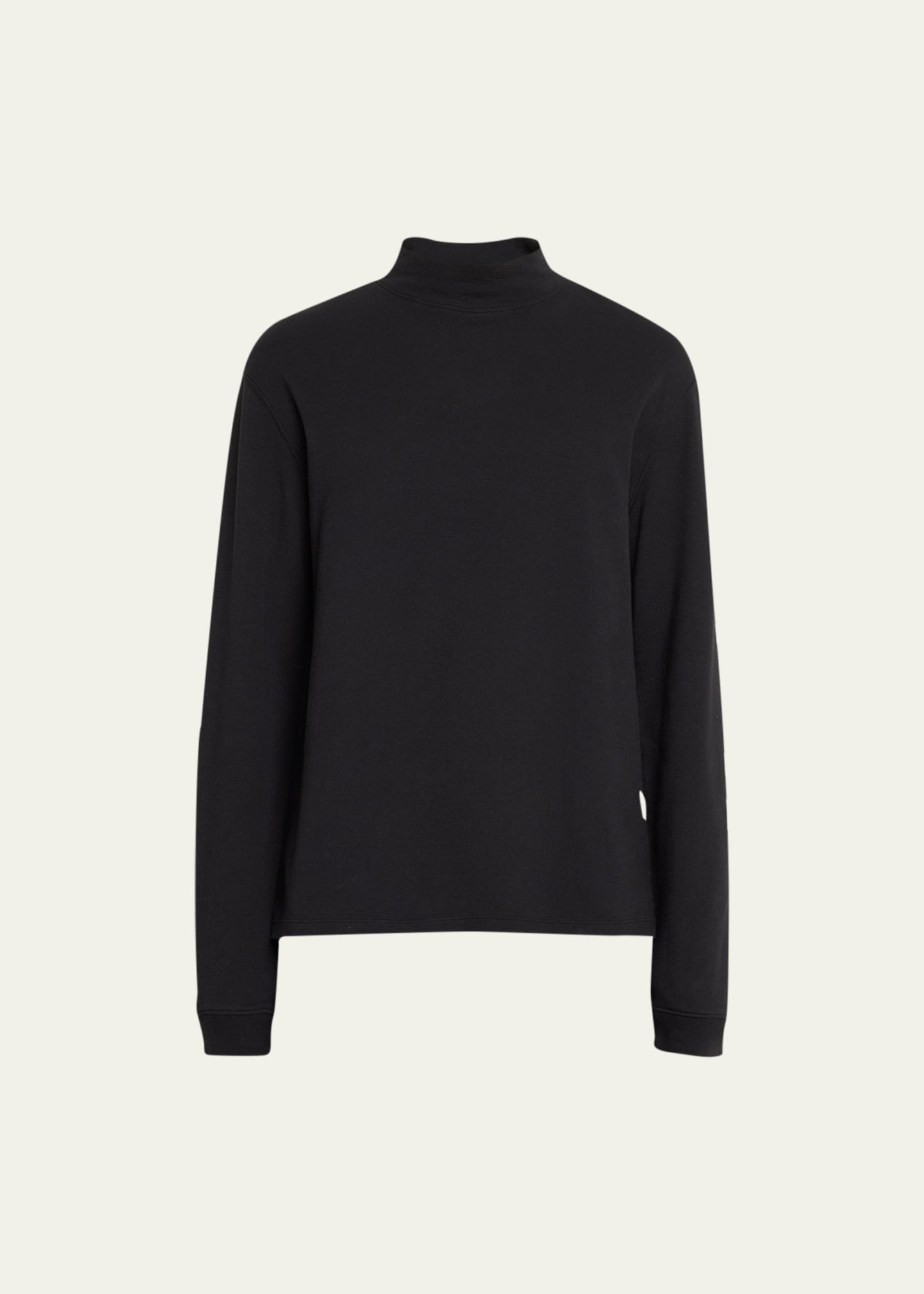 Shop Frame Men's Duo Fold Mock-neck Sweatshirt In Black