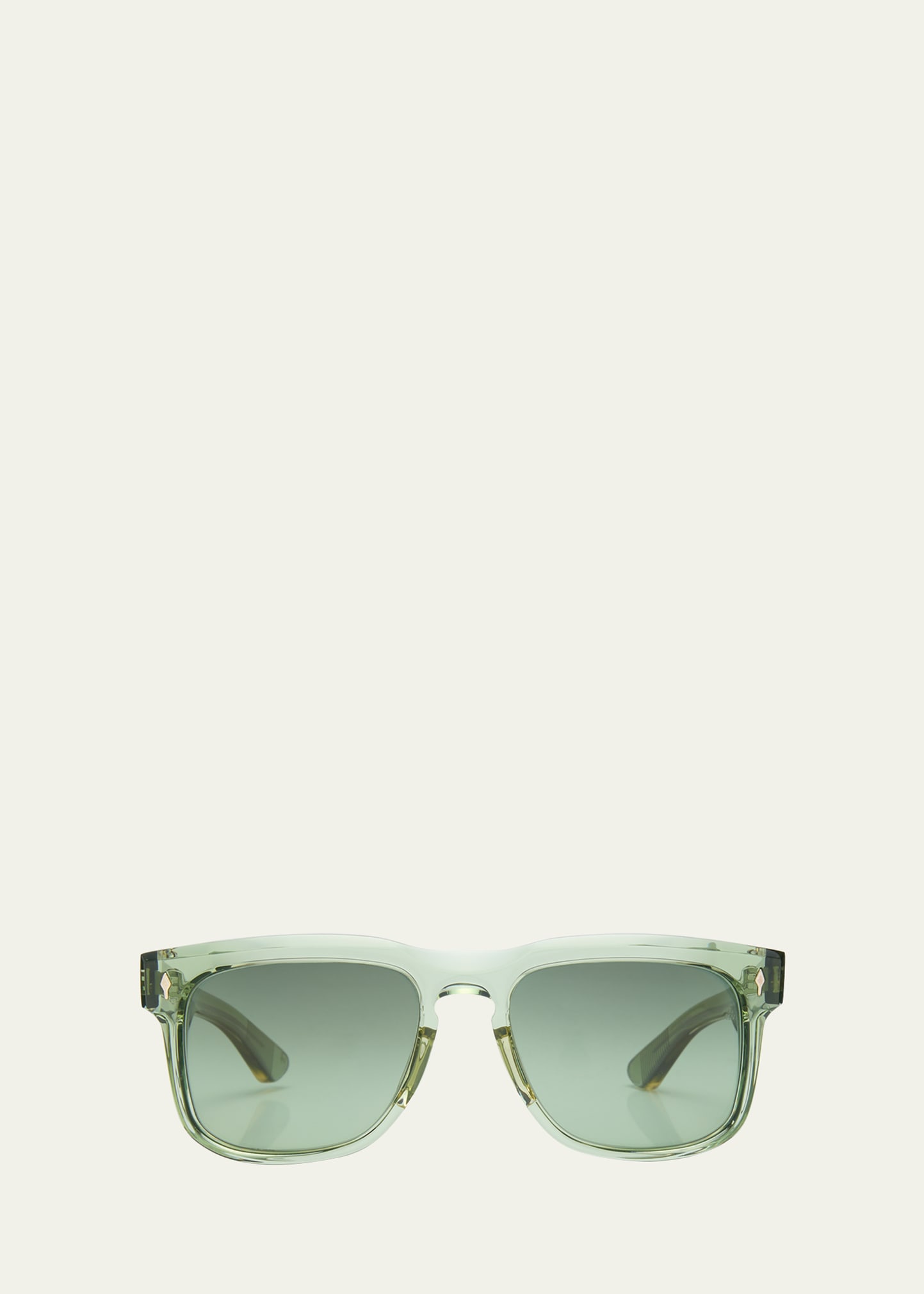 Jacques Marie Mage Men's Wesley Yellowstone Acetate Square Sunglasses In 4u-sage