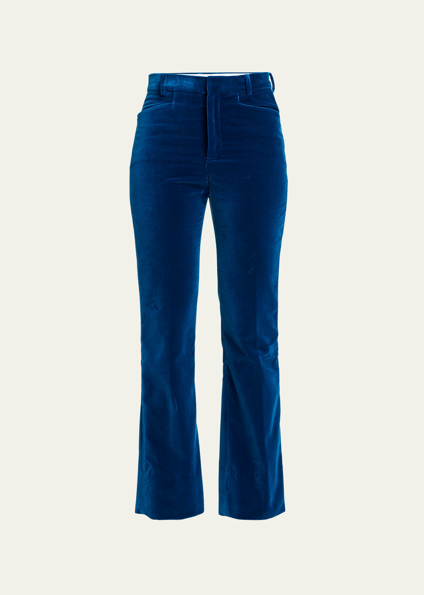 Tom Ford Velvet Flare Trousers In Prussia