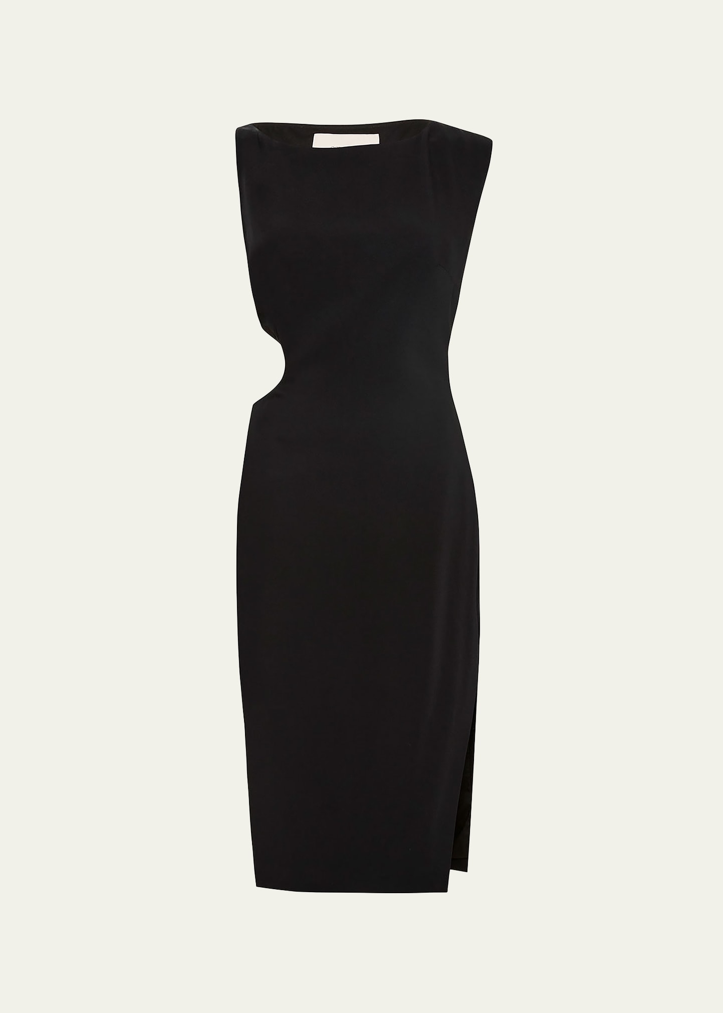 Shop St Agni Arc Cut-out Midi Dress In Black