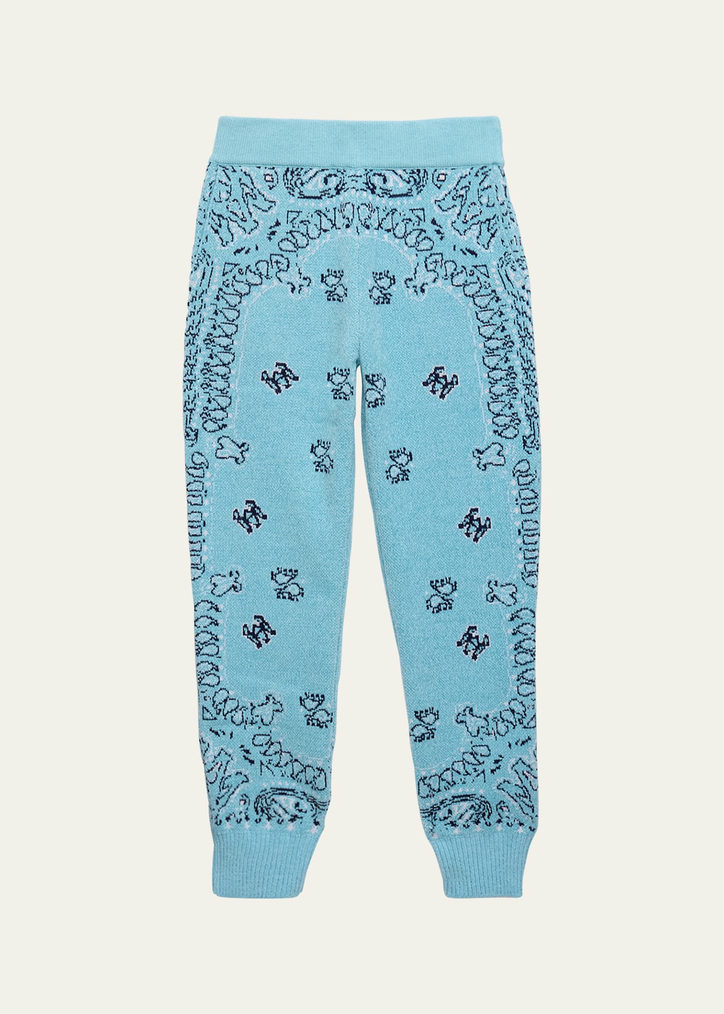 Shop Amiri Kid's Bandana Sweatpants In Air Blue