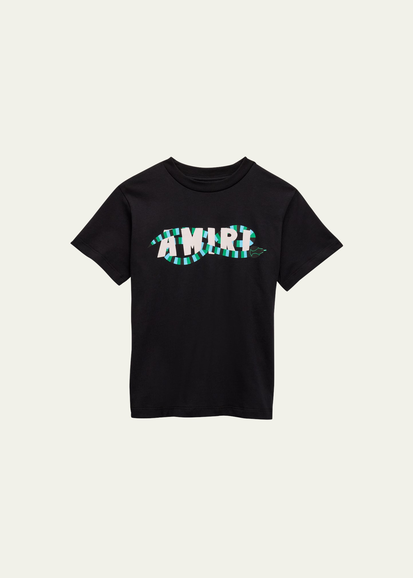 Shop Amiri Kid's Snake Logo-print Short-sleeve T-shirt In Black