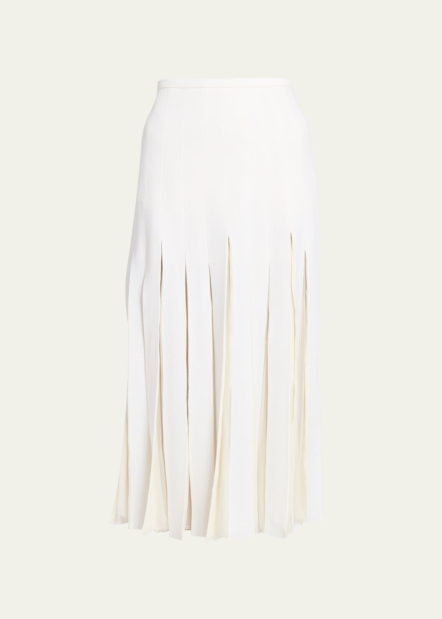 Gabriela Hearst Del Pleated Wool Maxi Skirt In Ivory