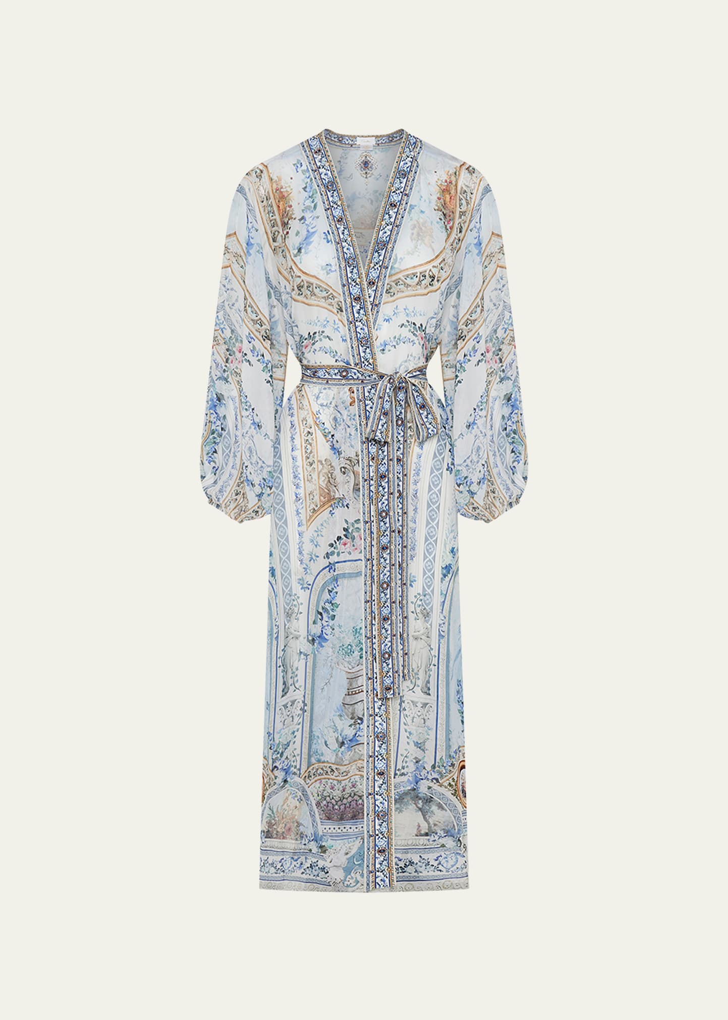 Camilla Season Of The Siren Blouson-sleeve Maxi Layer In Season Of The Sir