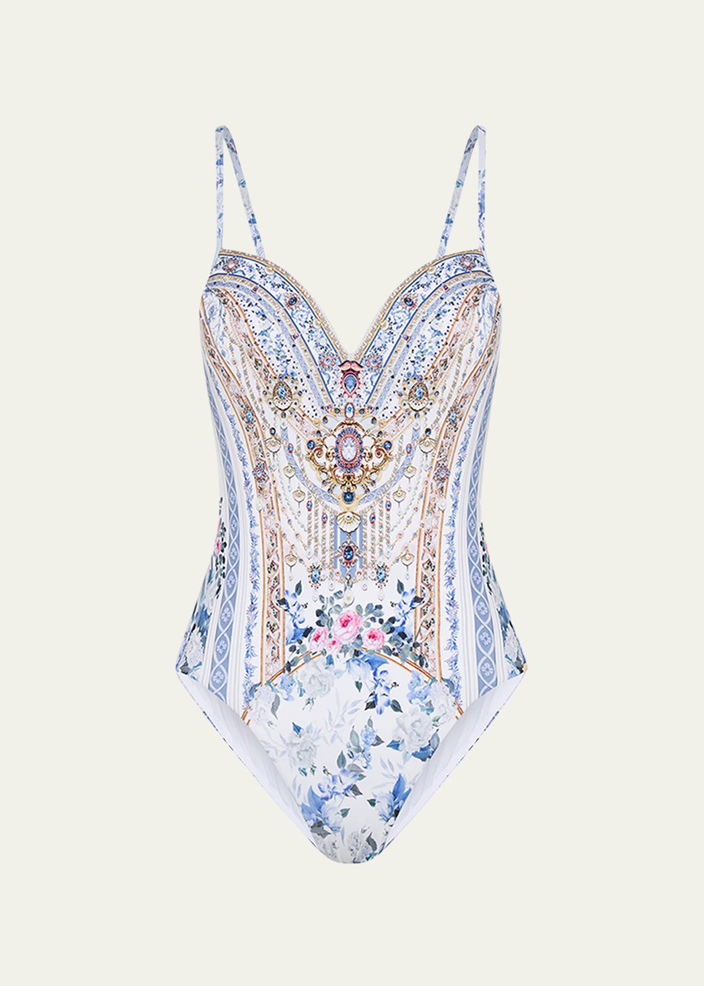 Camilla Season Of The Siren Molded Underwire One-piece Swimsuit In Season Of The Sir