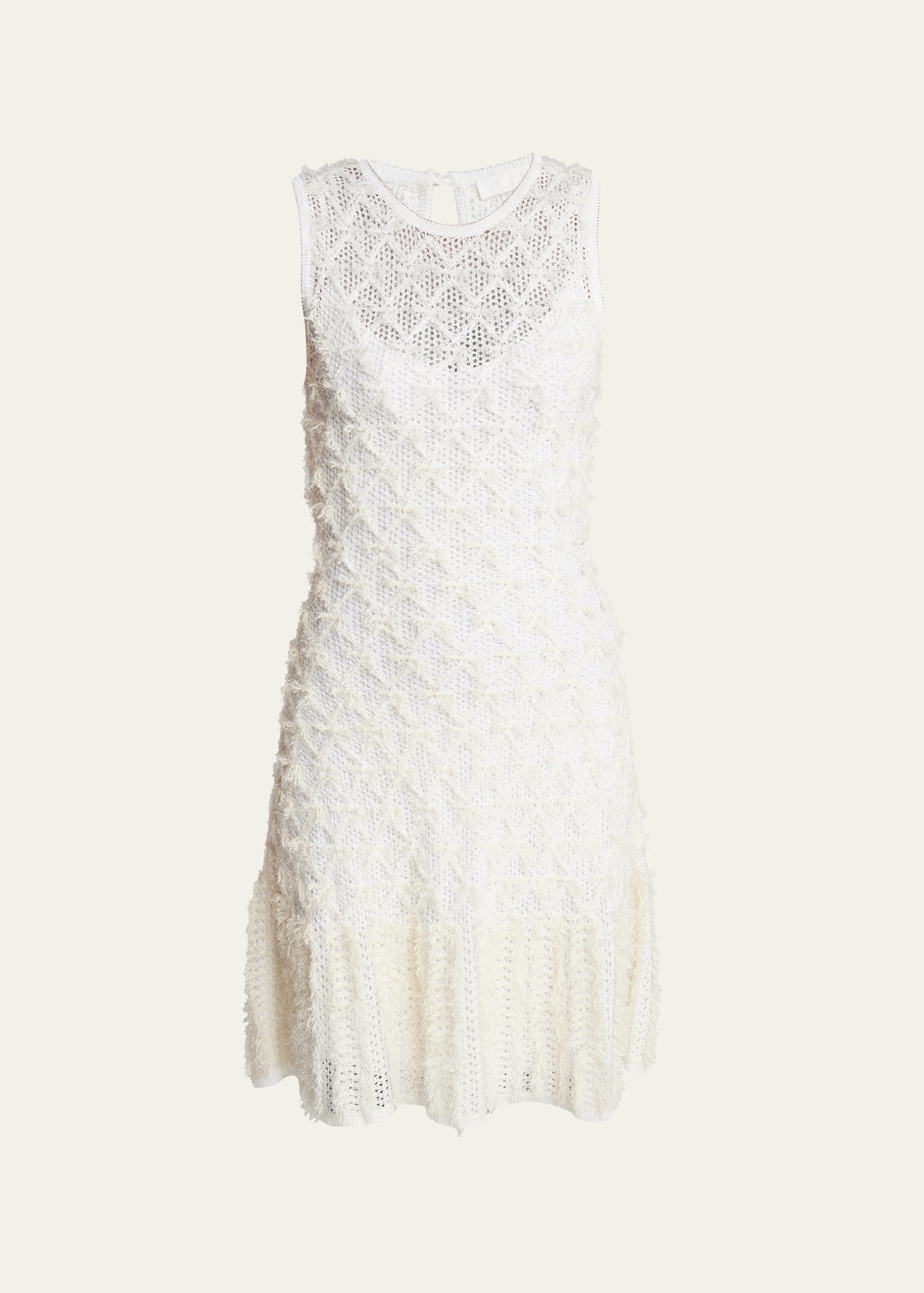 Tweed Lace Knit Mini Dress