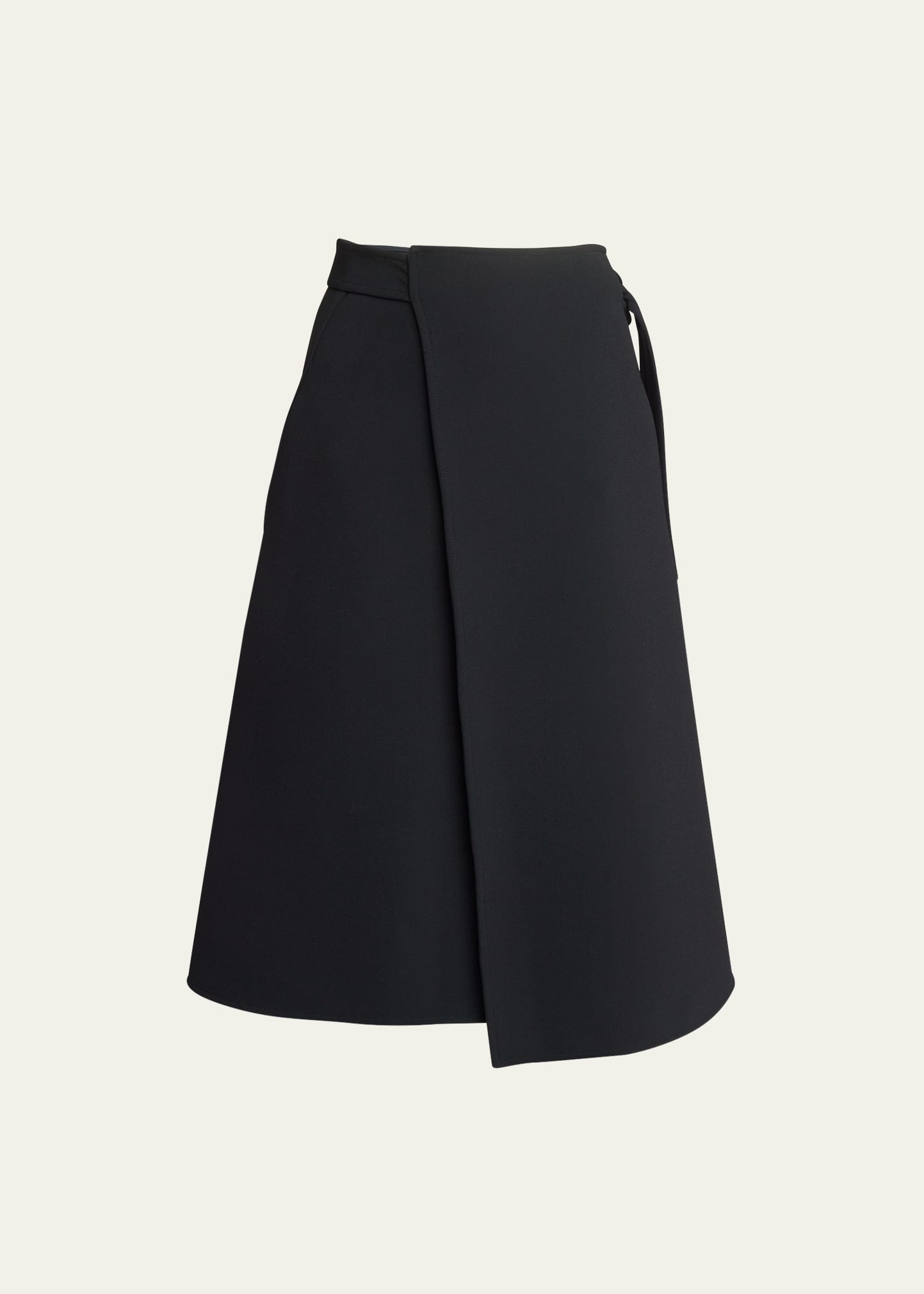 Shop Proenza Schouler Helen Midi Wrap Skirt In Black