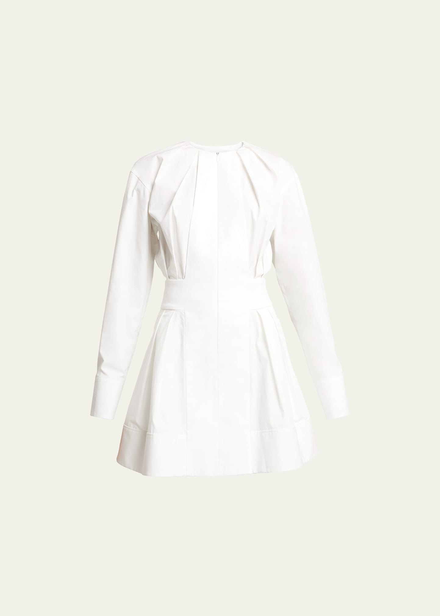 Shop Proenza Schouler Eileen Fit-flare Zip-up Mini Dress In White