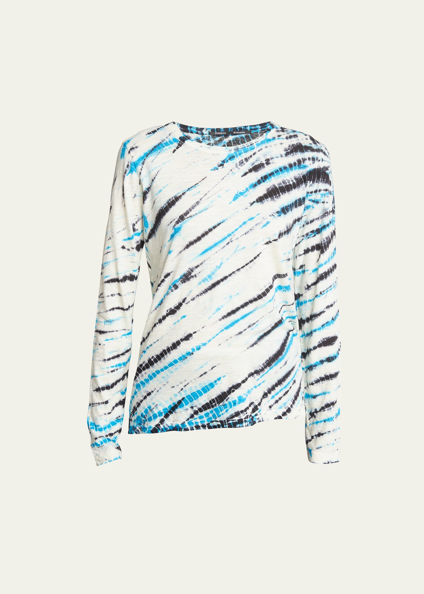 Proenza Schouler Mia Tie-dye Long-sleeve T-shirt In Ecru Multi