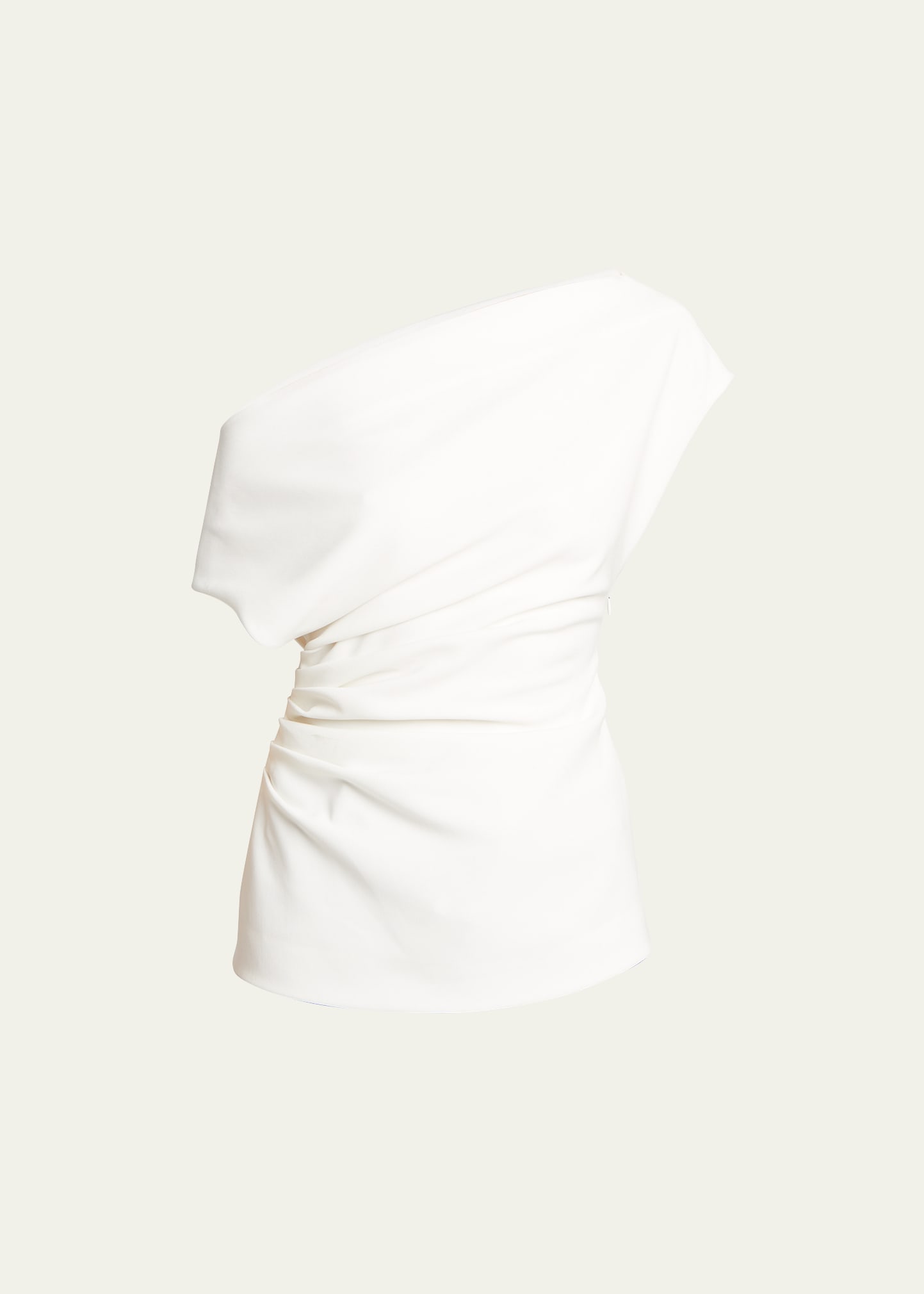 Shop Proenza Schouler Francesca Off-the-shoulder Short-sleeve Blouse In White