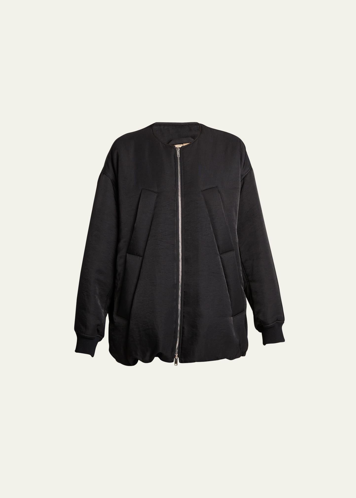 Proenza Schouler Ray Oversized Bomber Jacket In Black
