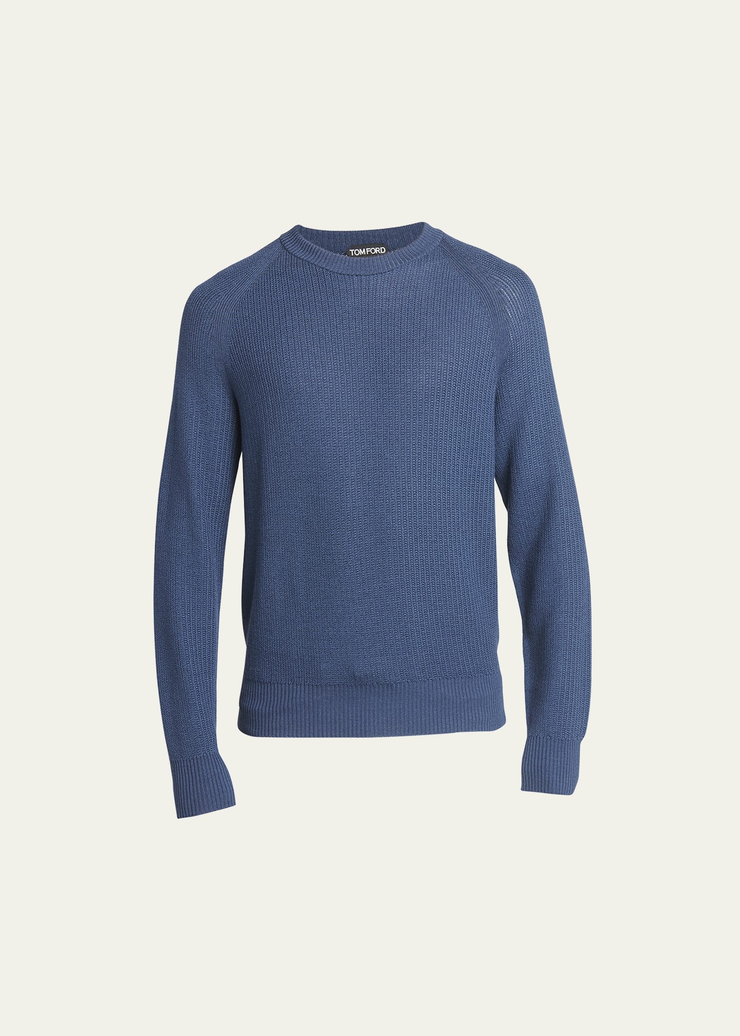 Shop Tom Ford Men's Wool-silk Crewneck Sweater In Royal Blue