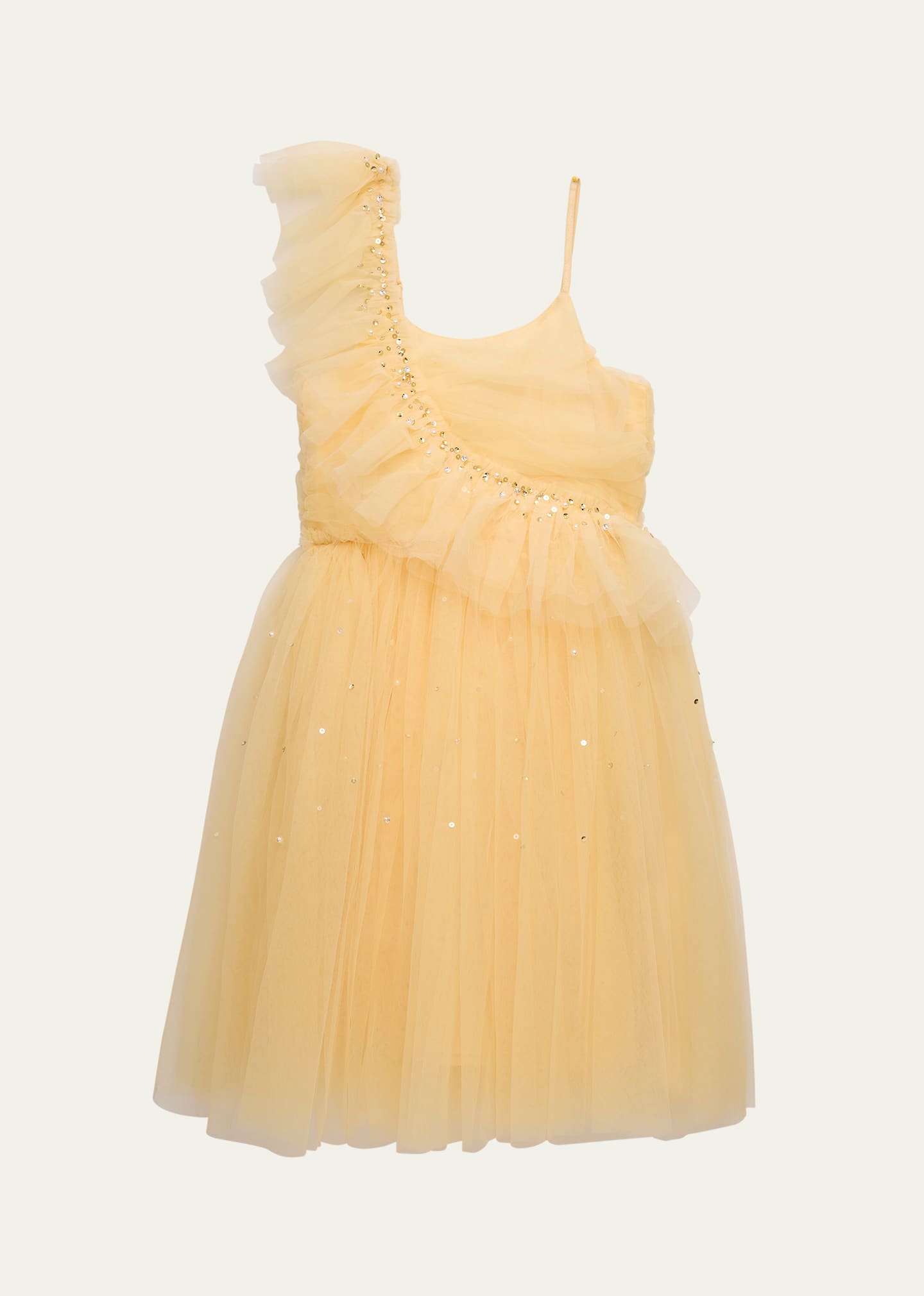 Girl's Frottage Embellished Tulle Dress, Size 12-16