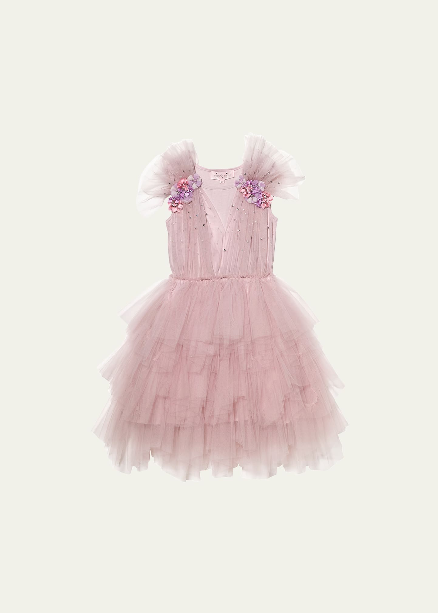 Shop Tutu Du Monde Girl's Embellished Etching Tutu Dress In Orchid Ice