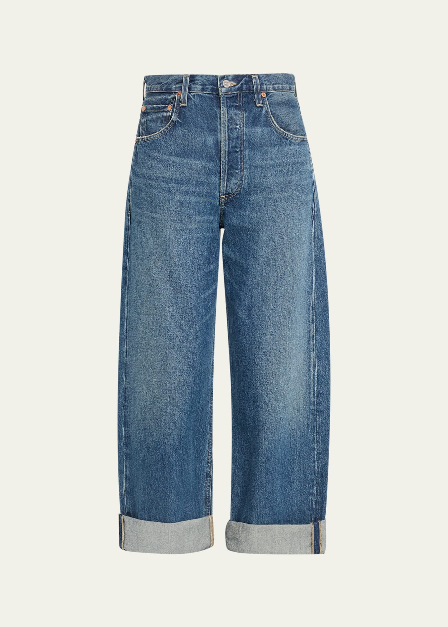 Citizens Of Humanity Lilah Wide Cuffed Jeans In Provance Dk In