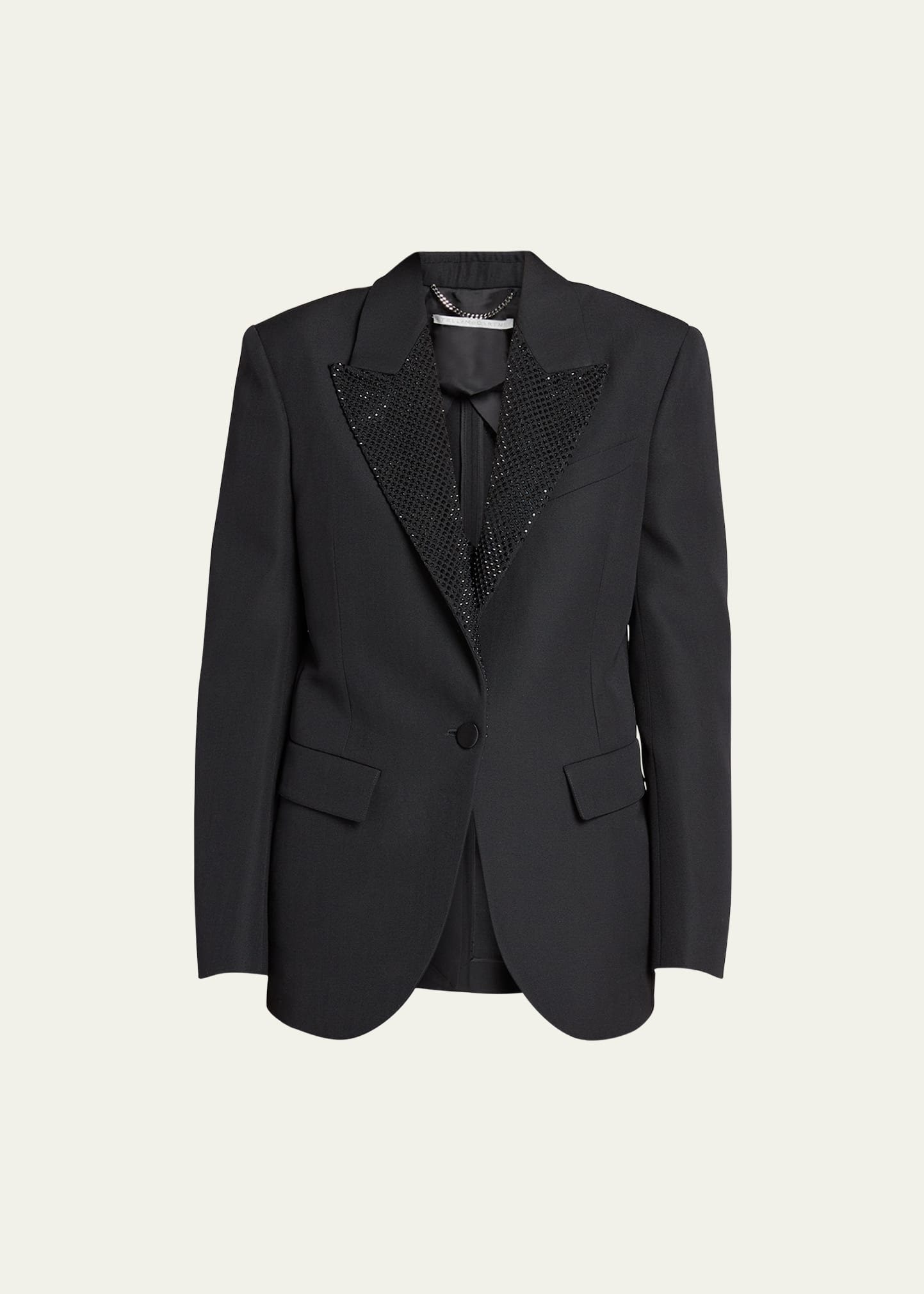 STELLA MCCARTNEY TUXEDO JACKET WITH HOTFIX LAPEL