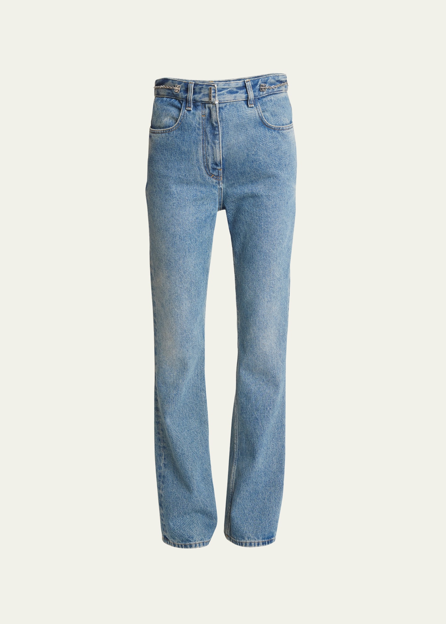 GIVENCHY BOOTCUT JEANS WITH 4G CHAIN DETAIL