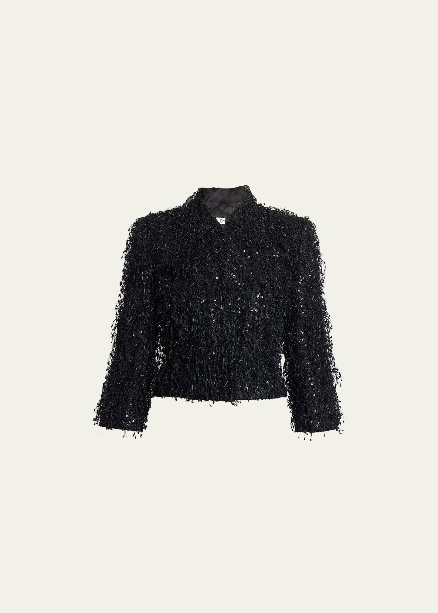 Shop Givenchy Little Sequins Short Jacket In Black