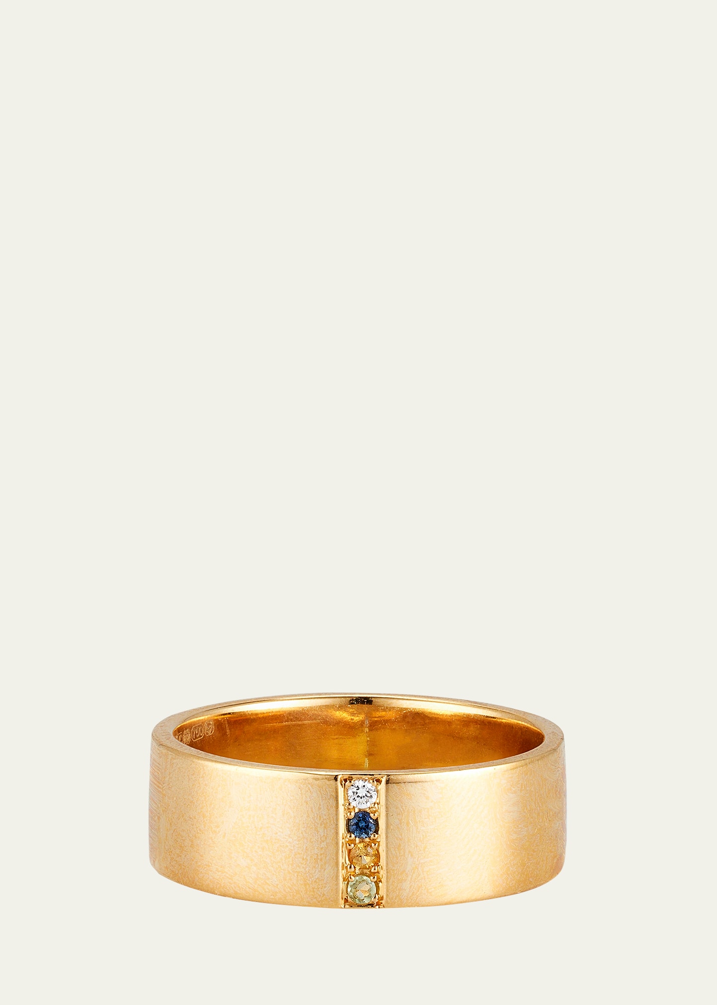 18K Yellow Gold Amelia Windsor Ring with Diamond and Gemstones