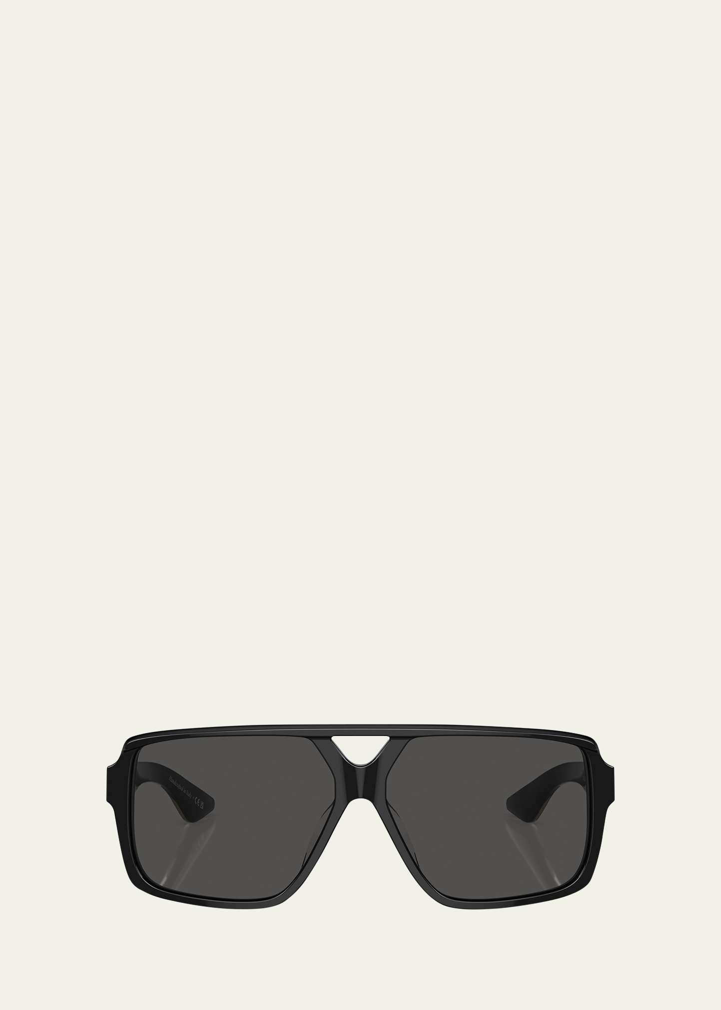 Khaite 1977c Oversized Aviator Sunglasses In Black