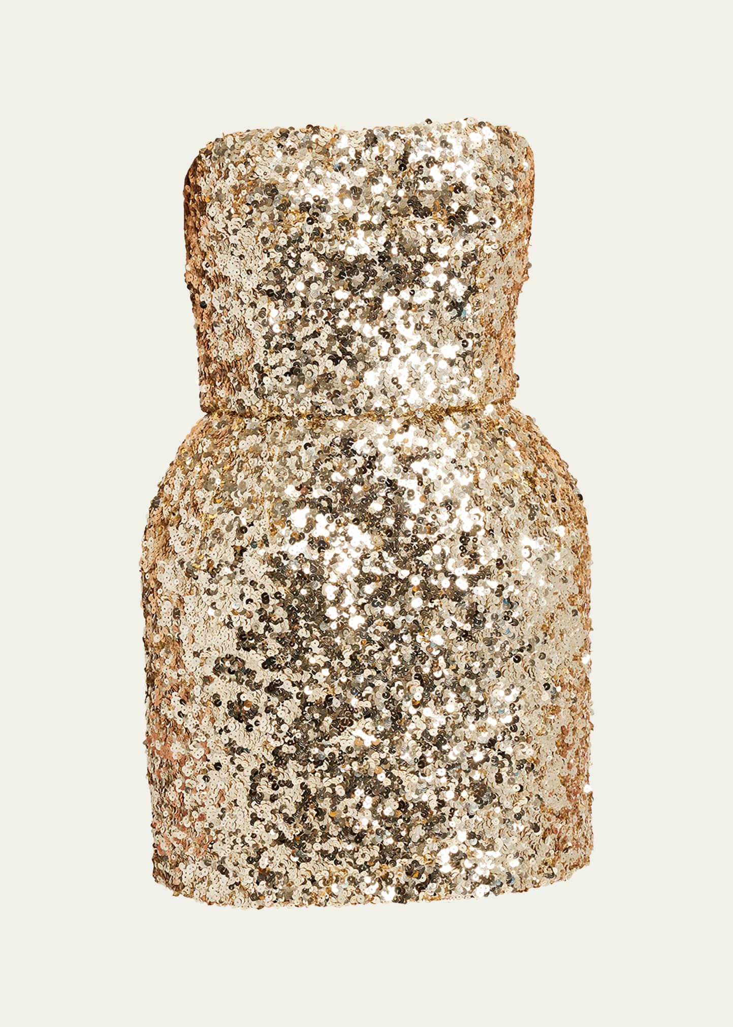 Dolce & Gabbana Sequin-embellished Strapless Structured Mini Dress In ...