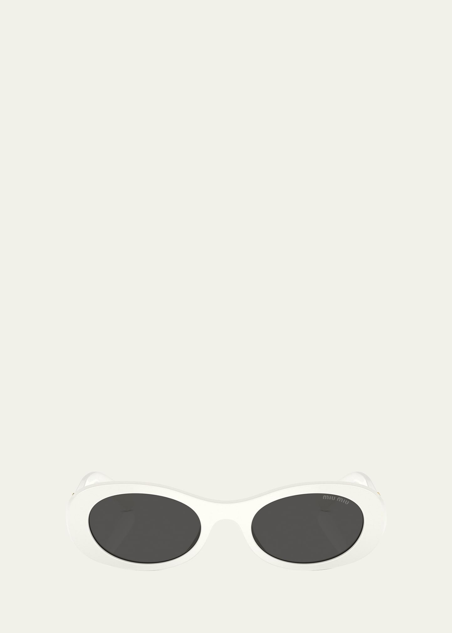 Miu Miu 50mm Oval Sunglasses In Dark Grey
