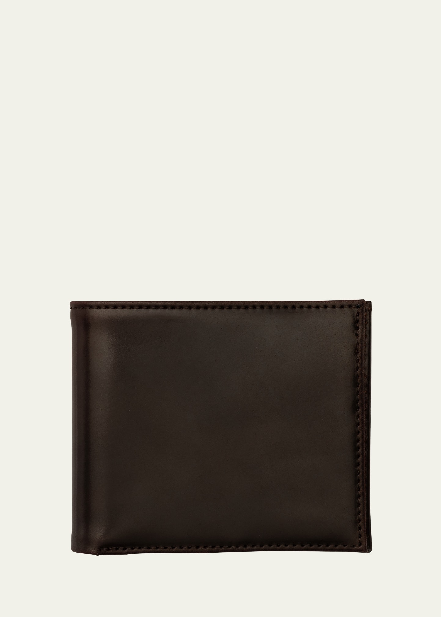 Abas Men's Cordovan Slim Leather Bifold Wallet In Burgundy