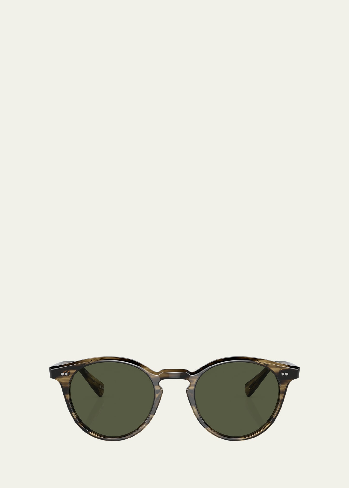 OLIVER PEOPLES MEN'S ROMARE SUN ACETATE ROUND SUNGLASSES 