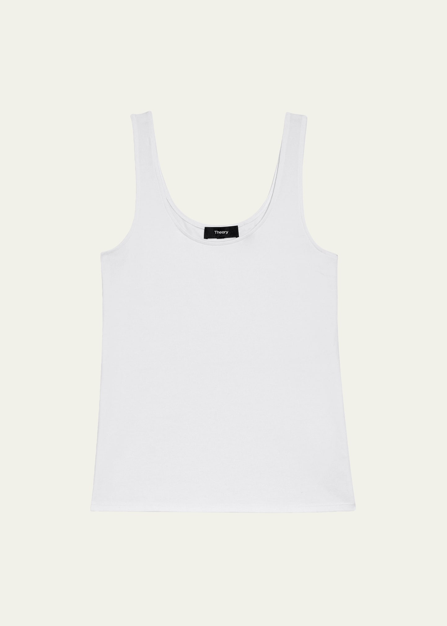 Theory White Scoop Neck Tank Top In White