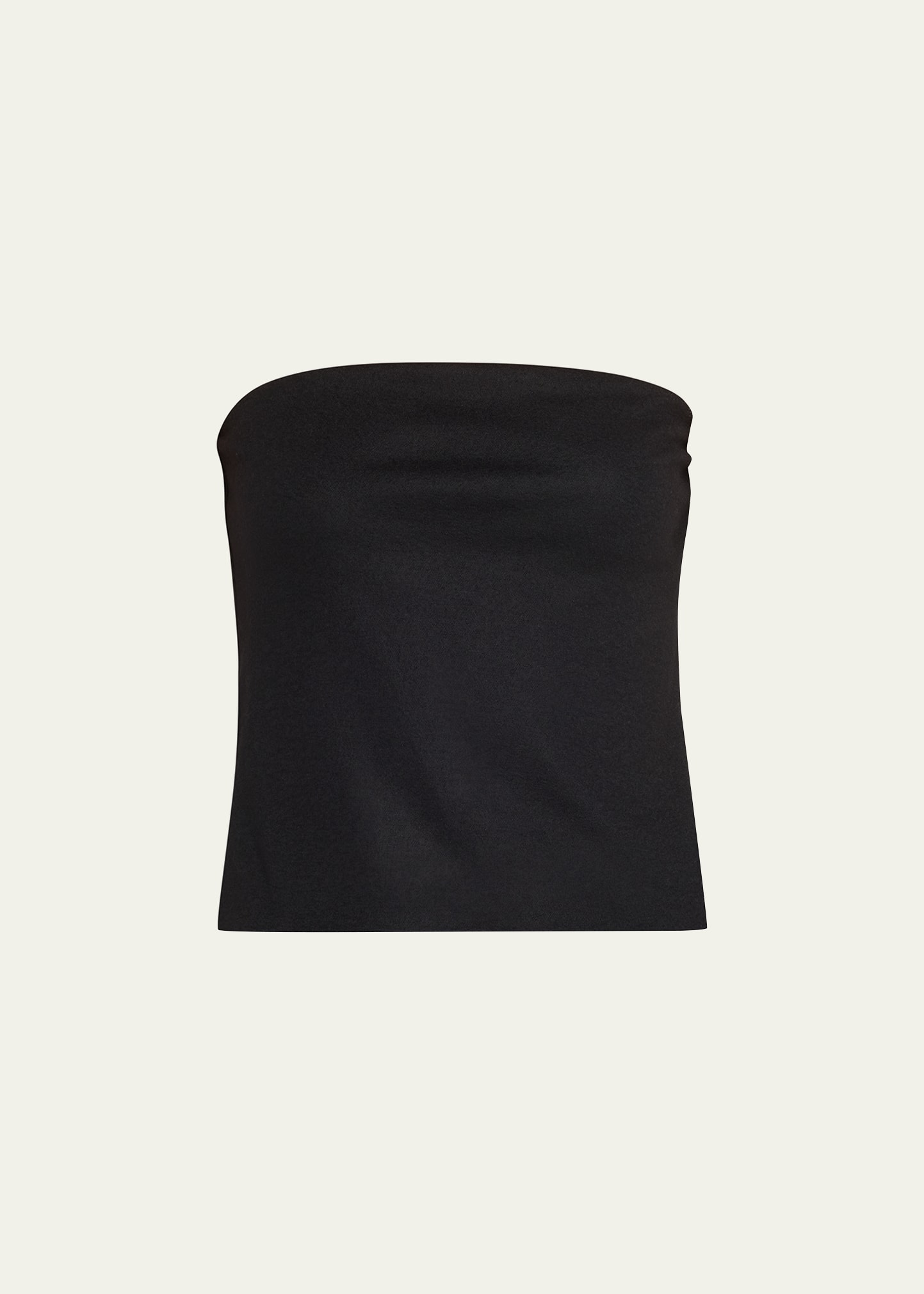 Vince Wool-blend Strapless Top In Black