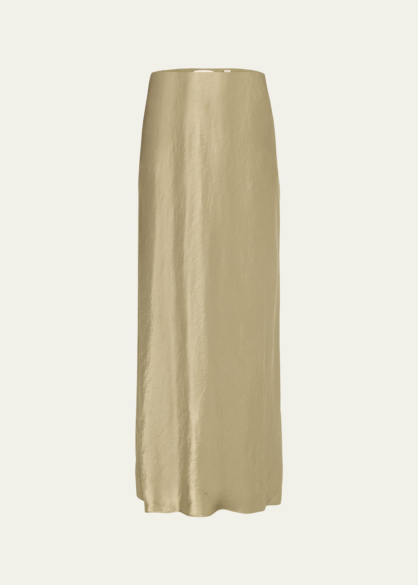 Shop Vince Satin Maxi Skirt In Artichoke