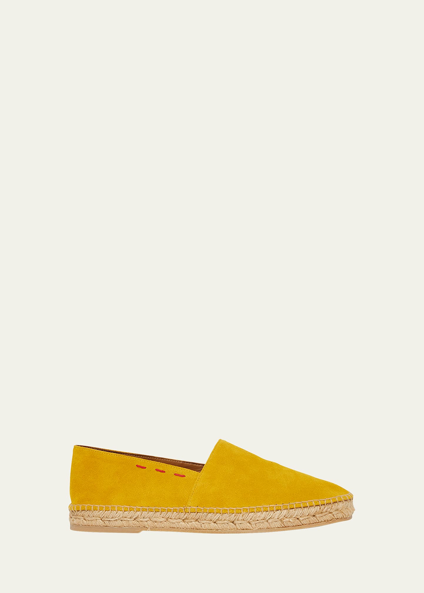 Kiton Men's Calfskin Espadrilles In Amber Yellow