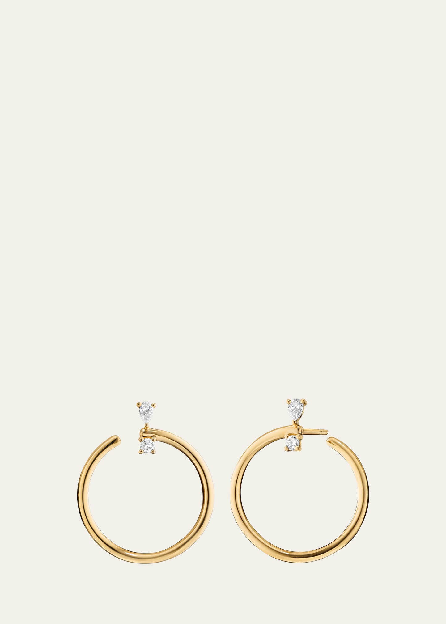 Monica Rich Kosann 18k Yellow Gold Large Galaxy Wrap Hoop Earrings With Diamonds