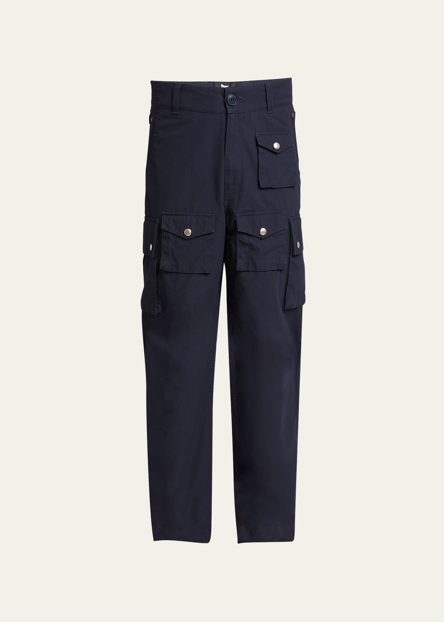 Shop Givenchy Men's Multi-pocket Cotton Ripstop Cargo Pants In Deep Blue