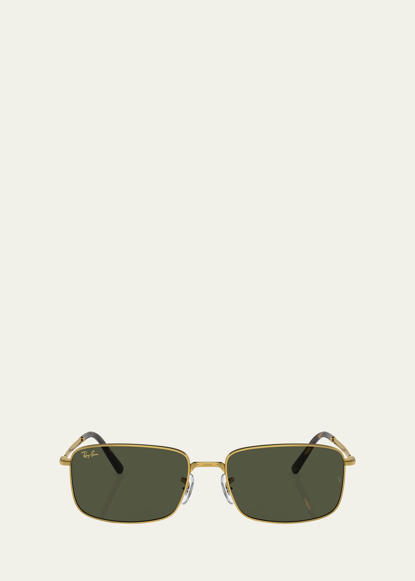 Ray Ban Timeless Metal Rectangle Sunglasses In Yellow