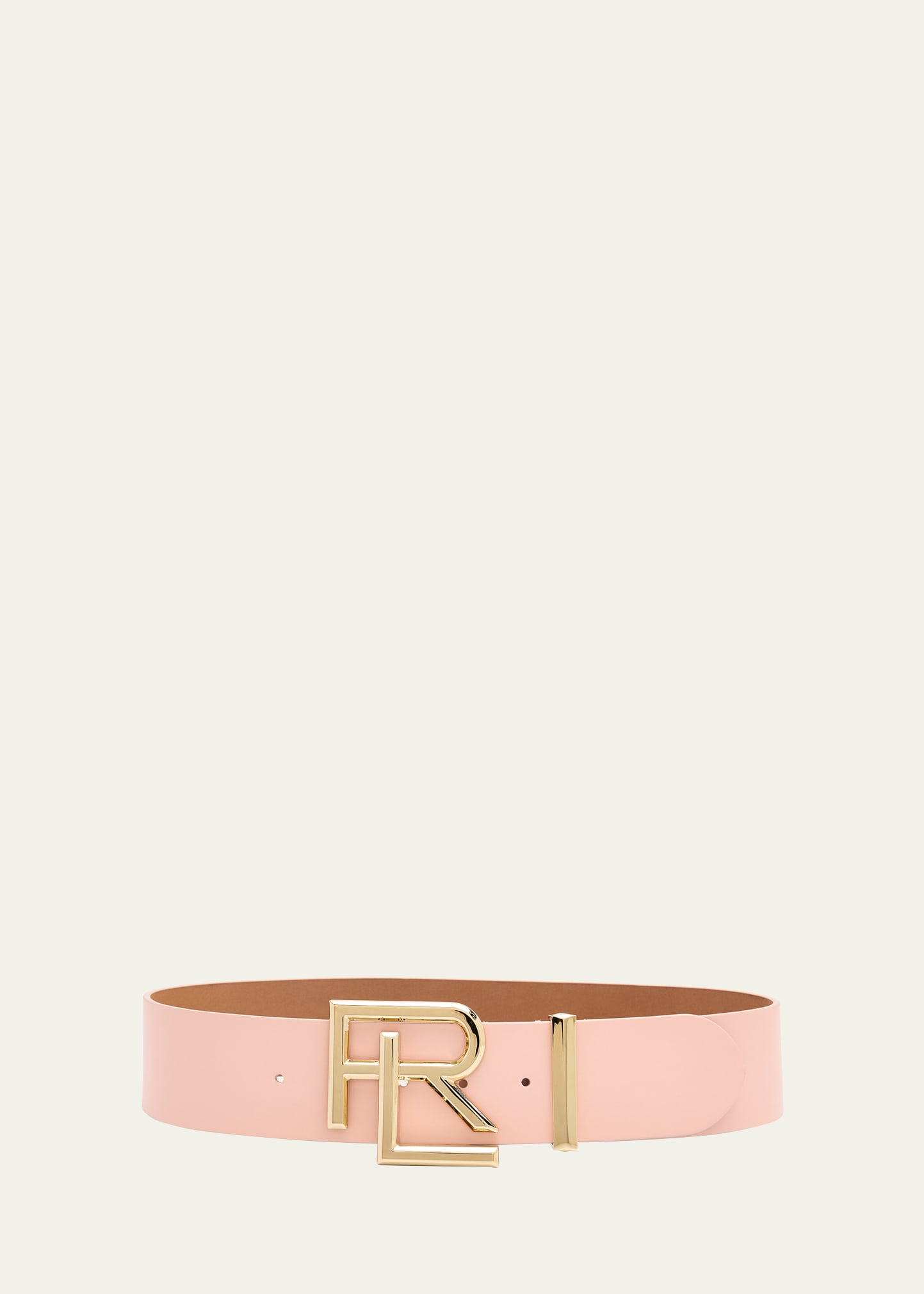 Ralph Lauren Wide Leather Logo Belt In Pink