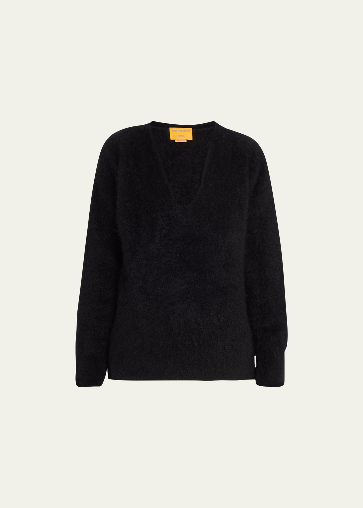 Guest In Residence Grizzly Cashmere V-neck Sweater In Black