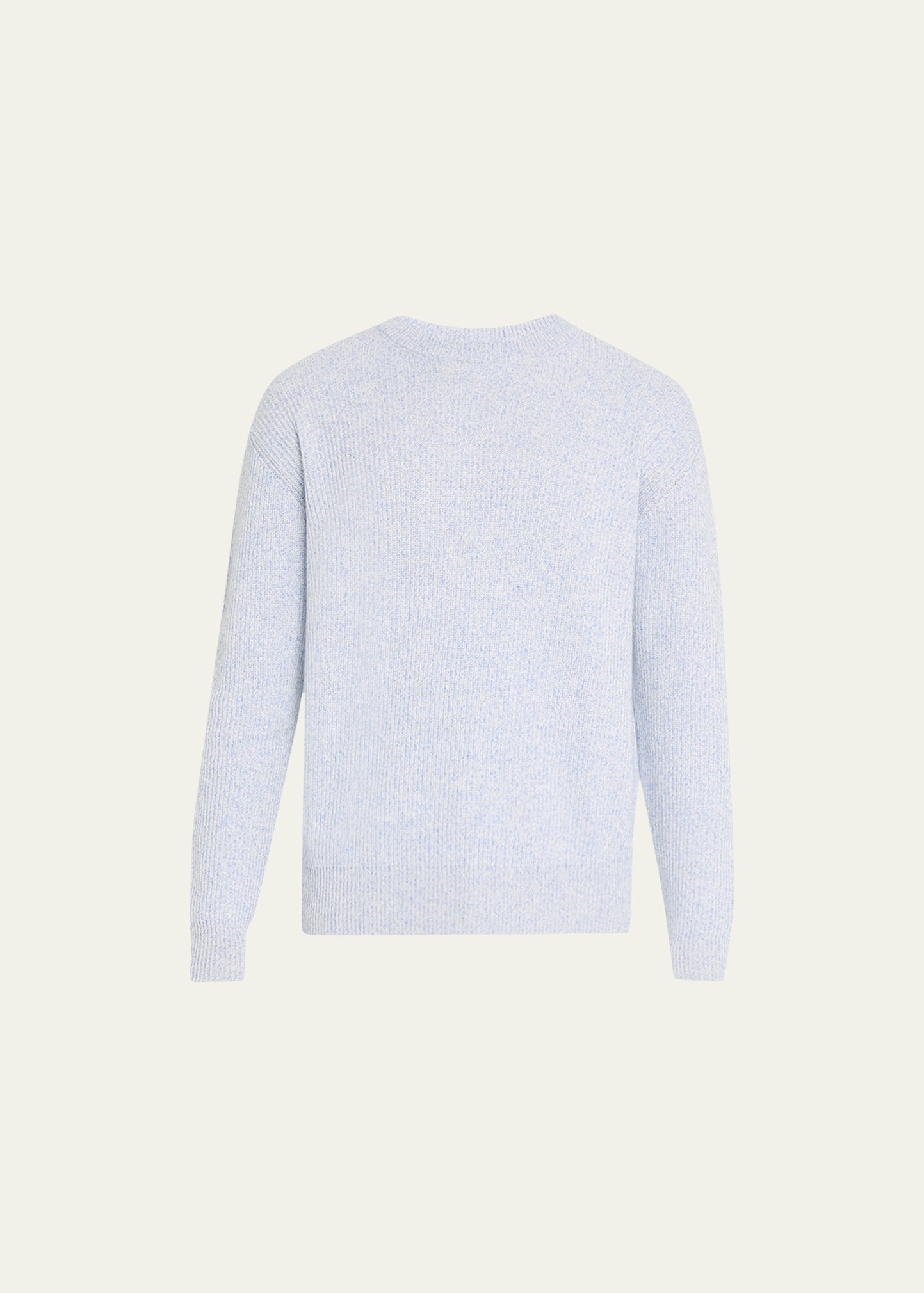 Bergdorf Goodman Men's Cotton Melange Crewneck Sweater In Blue