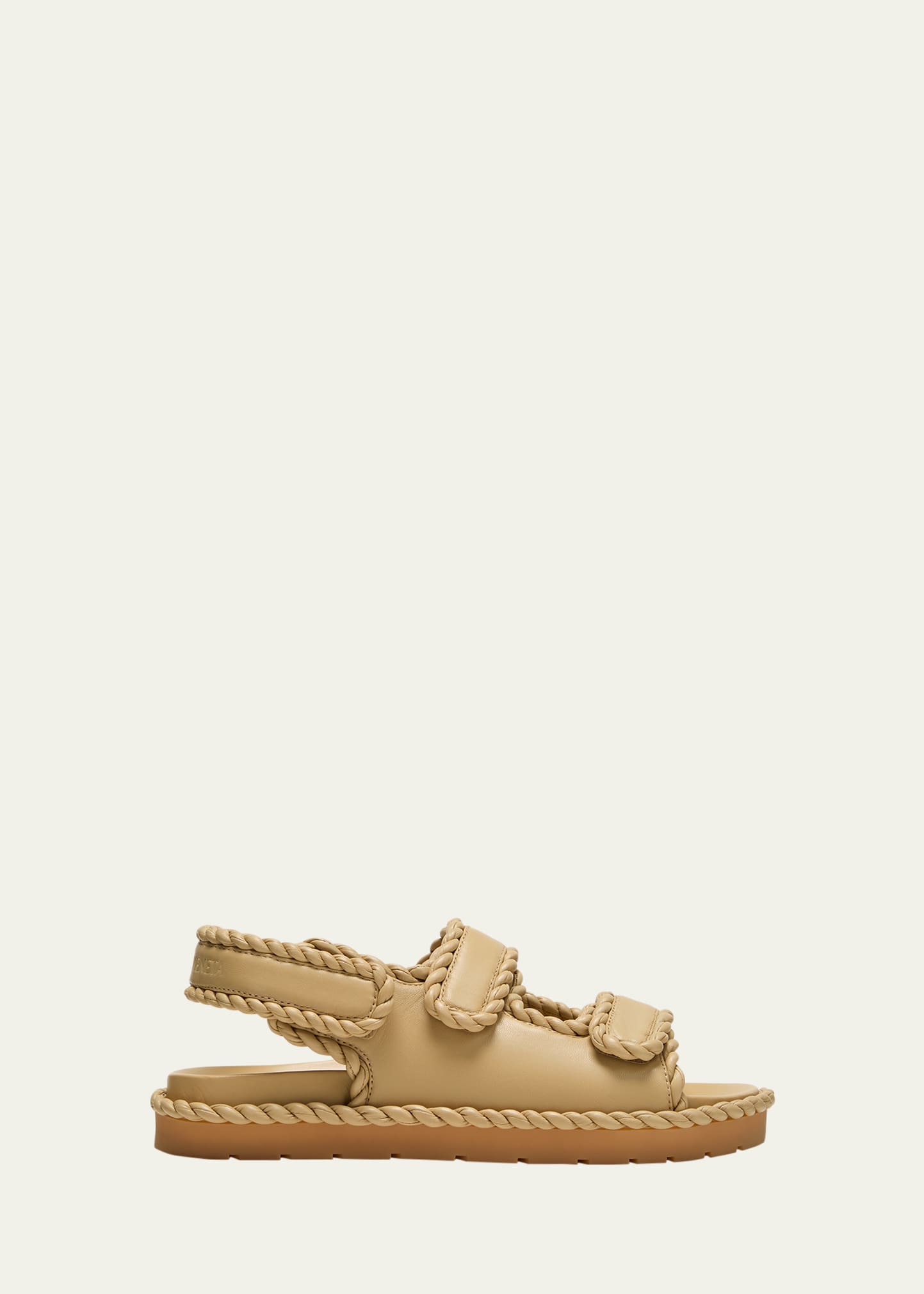 Bottega Veneta Jack Leather Braid Dual-band Sandals In Cane Sugar