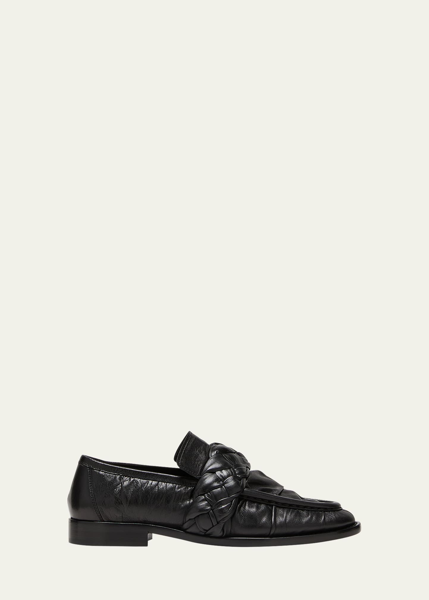 Astair Leather Braid Slip-On Loafers