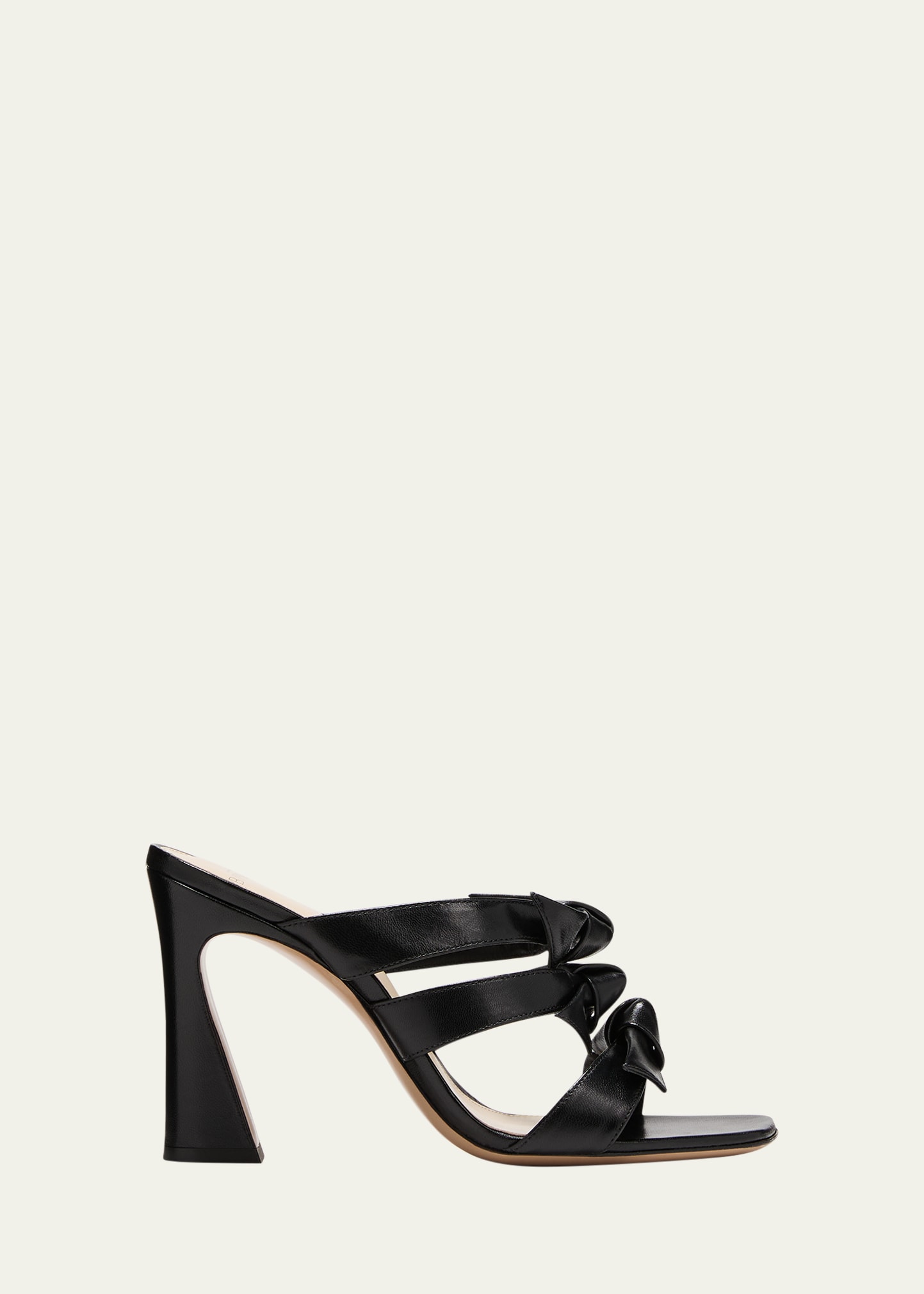 ALEXANDRE BIRMAN LOLITA TRIPLE-KNOT LEATHER SLIDE SANDALS