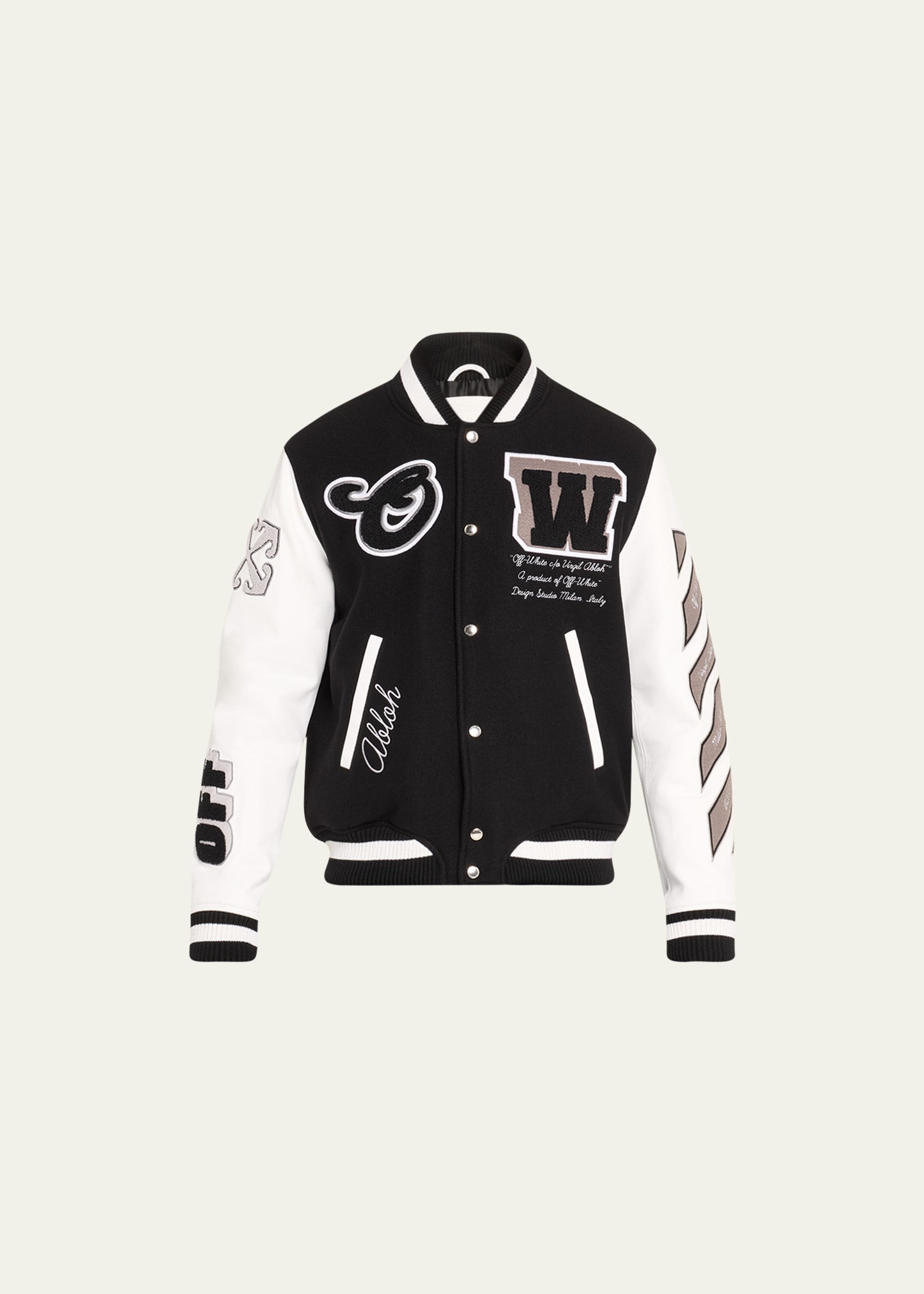 Off-white Off White "lea" Bomber Jacket In Black